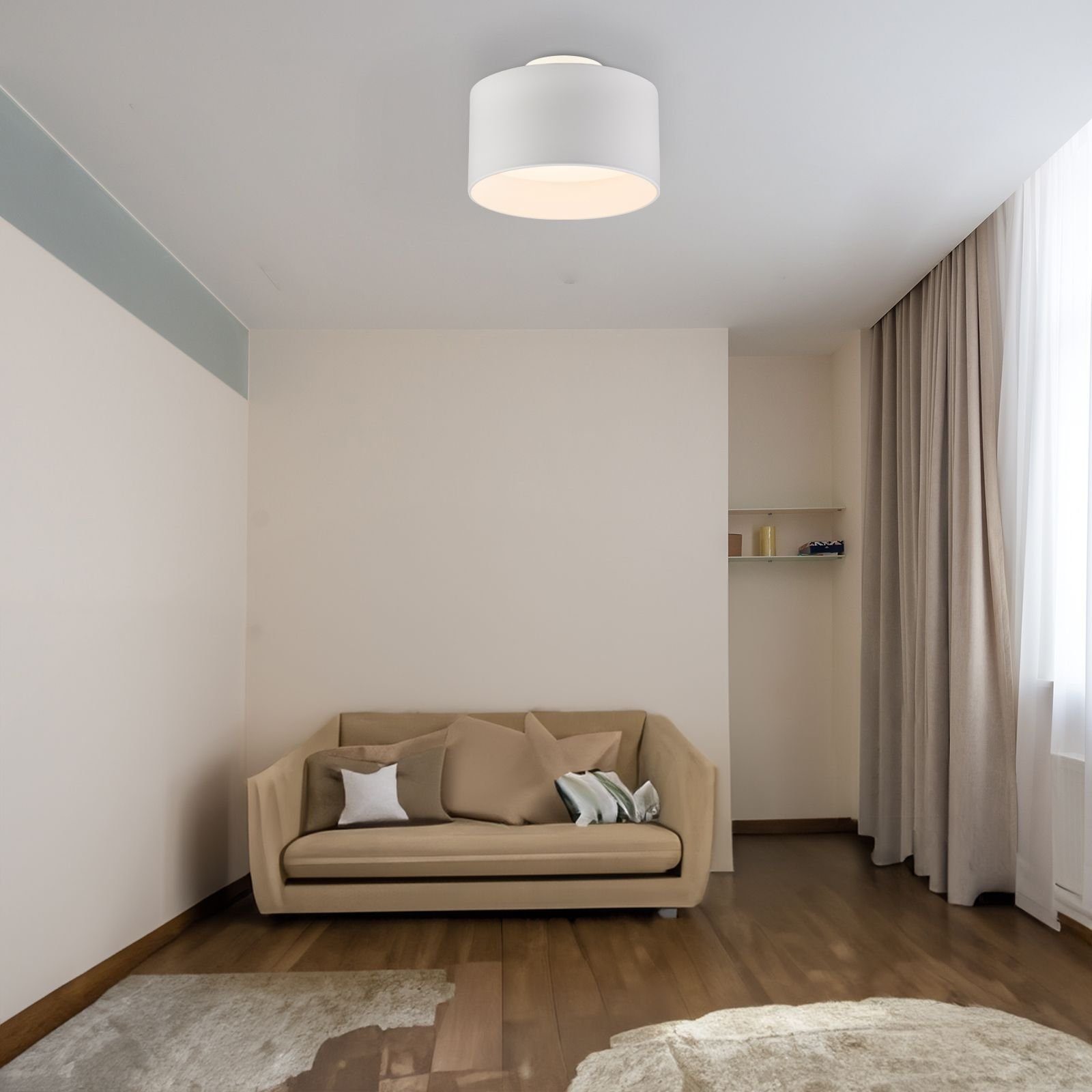Globo Deckenleuchte LED, Wohnzimmer, modern, Deckenleuchte Schlafzimmer Küche integriert, Backlight, Esszimmer, Flur Warmweiß Warmweiß, GLOBO weiß, fest LED Deckenlampe