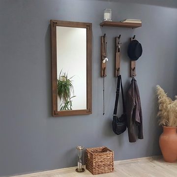 Skye Decor Garderobenständer V109NOS, 110x50x15 cm, 100% Kiefer Massivholz