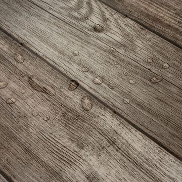 laro Tischdecke Wachstuch-Tischdecken Abwaschbar Holzoptik Grau rechteckig