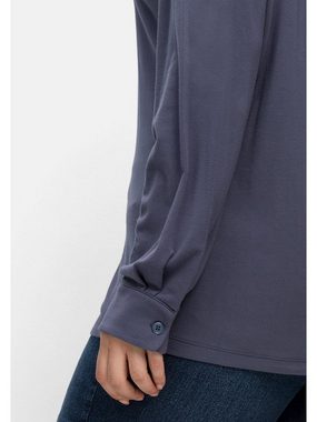 Sheego Hemdbluse Große Größen aus elastischer Viskose-Jerseyware