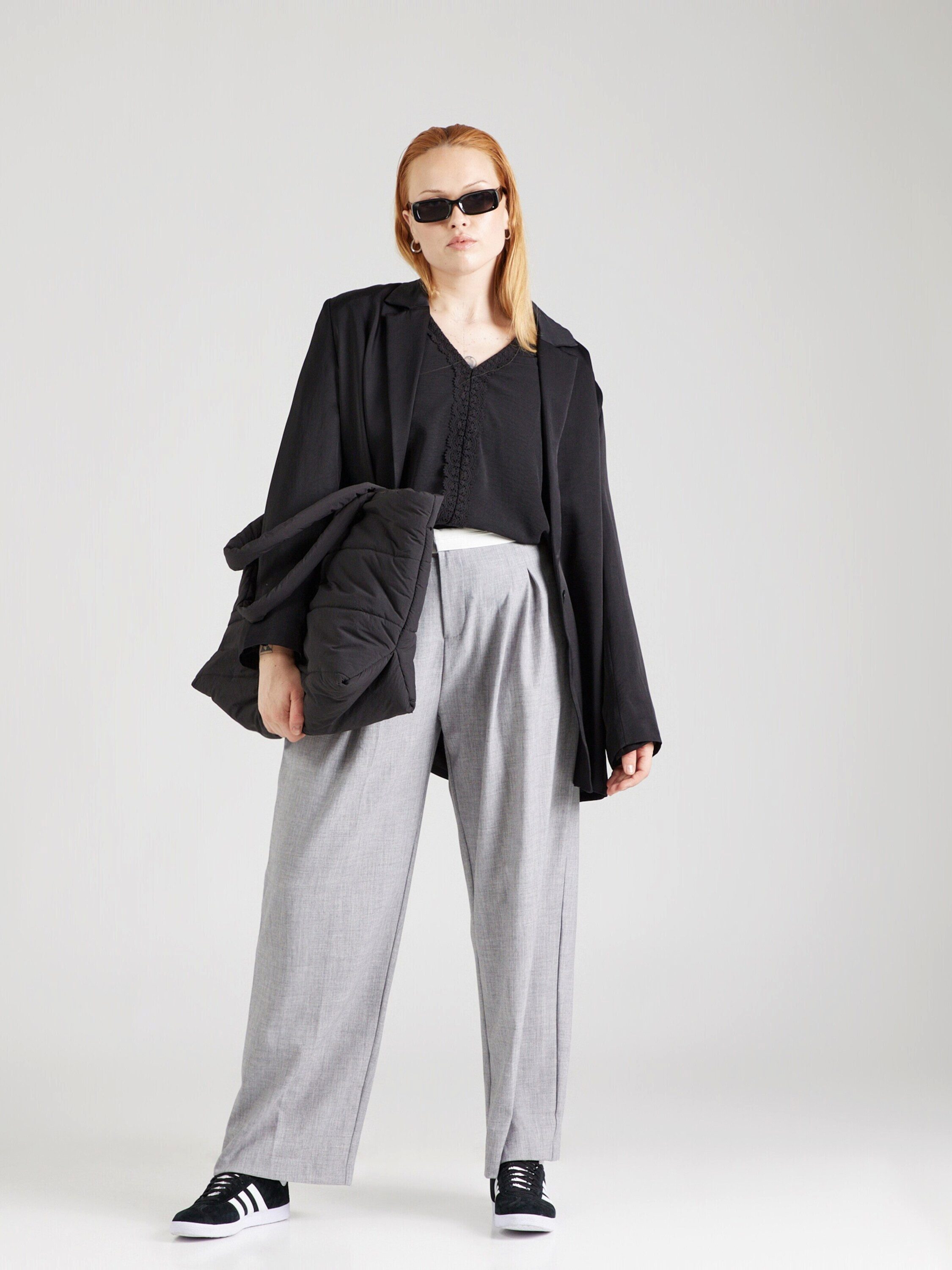 Vero Moda Curve Langarmbluse VMCALVA (1-tlg) Spitze