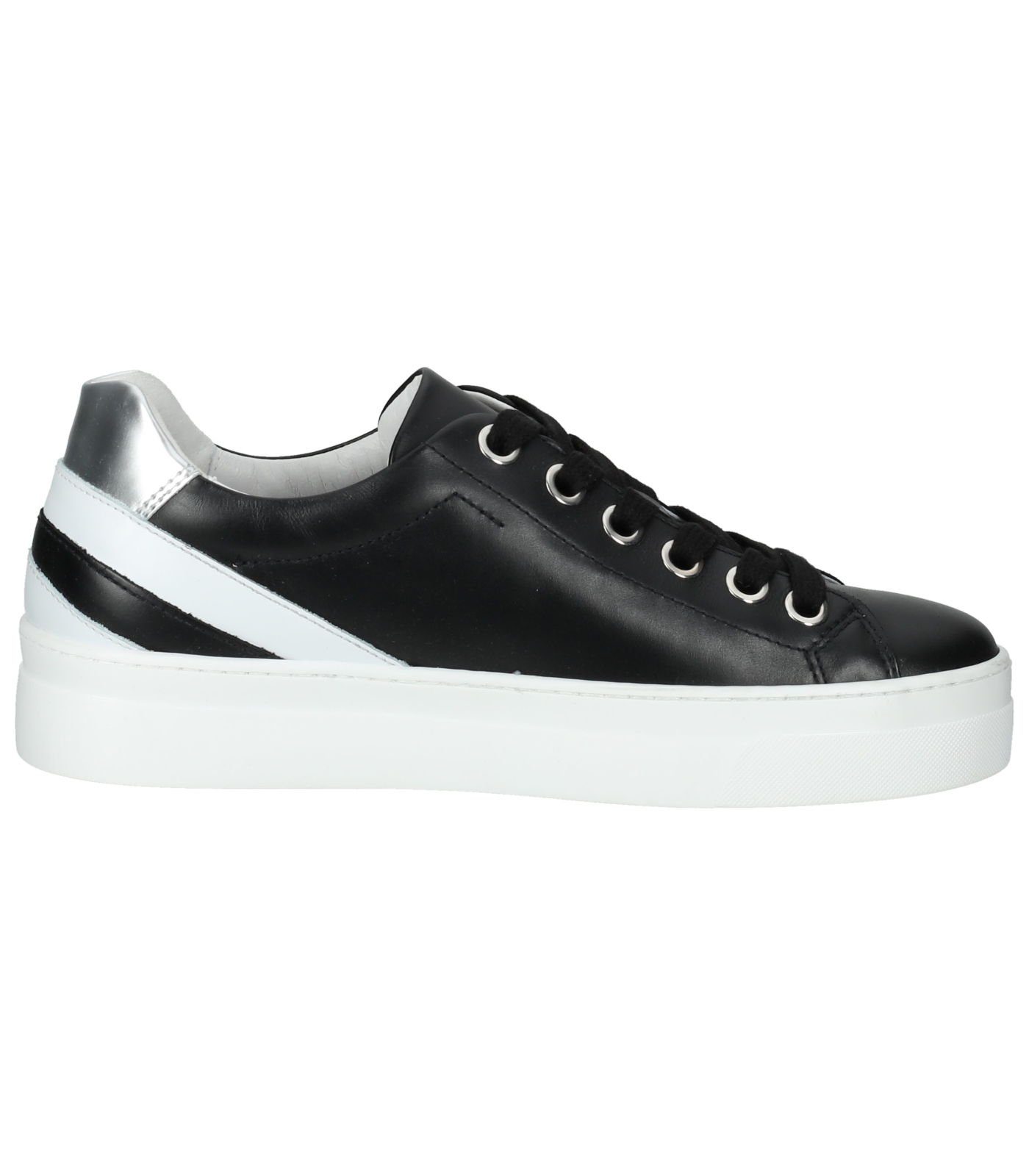 Leder/Textil Nero Plateausneaker Schwarz Giardini Sneaker