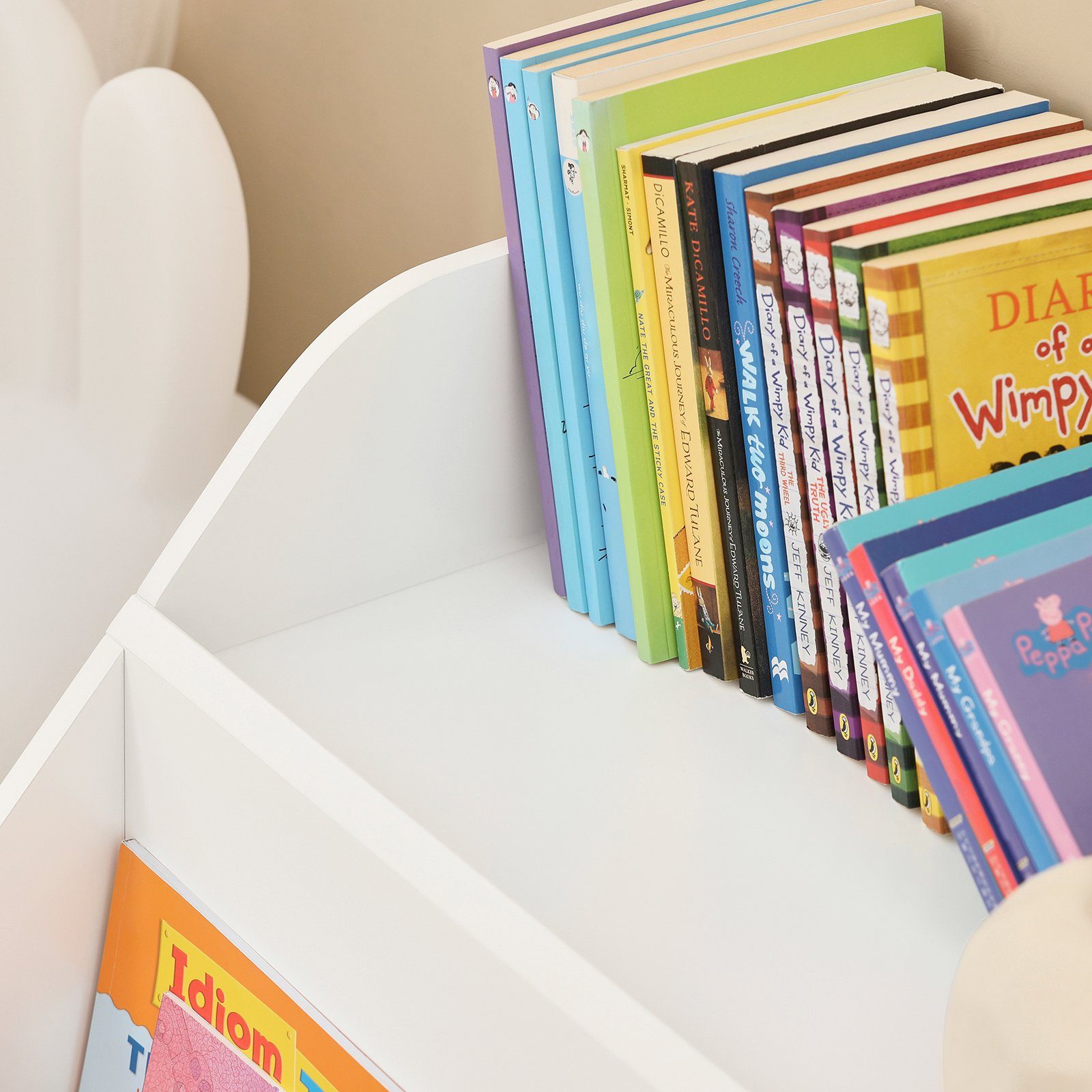 SoBuy Kinderregal mit KMB54, 3 Bücherregal Fächern Spielzeugregal Aufbewahrungsregal