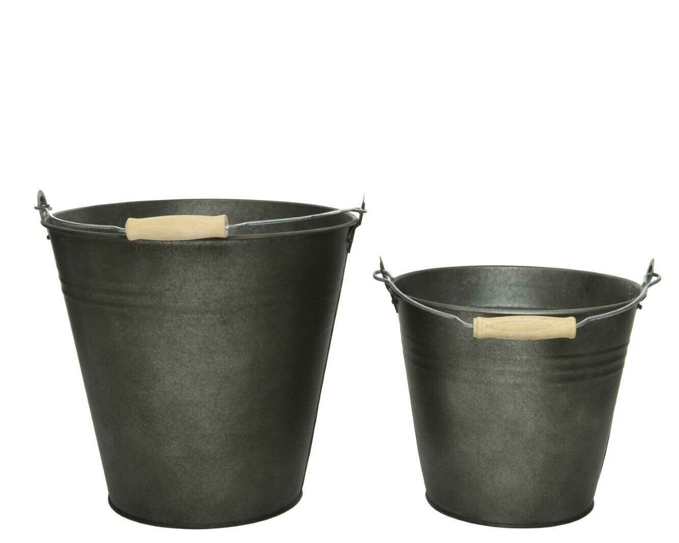 Kaemingk Übertopf Blumentopf Zinktopf Pflanztopf Kräutertopf Ø 21x19 cm 2-er Set