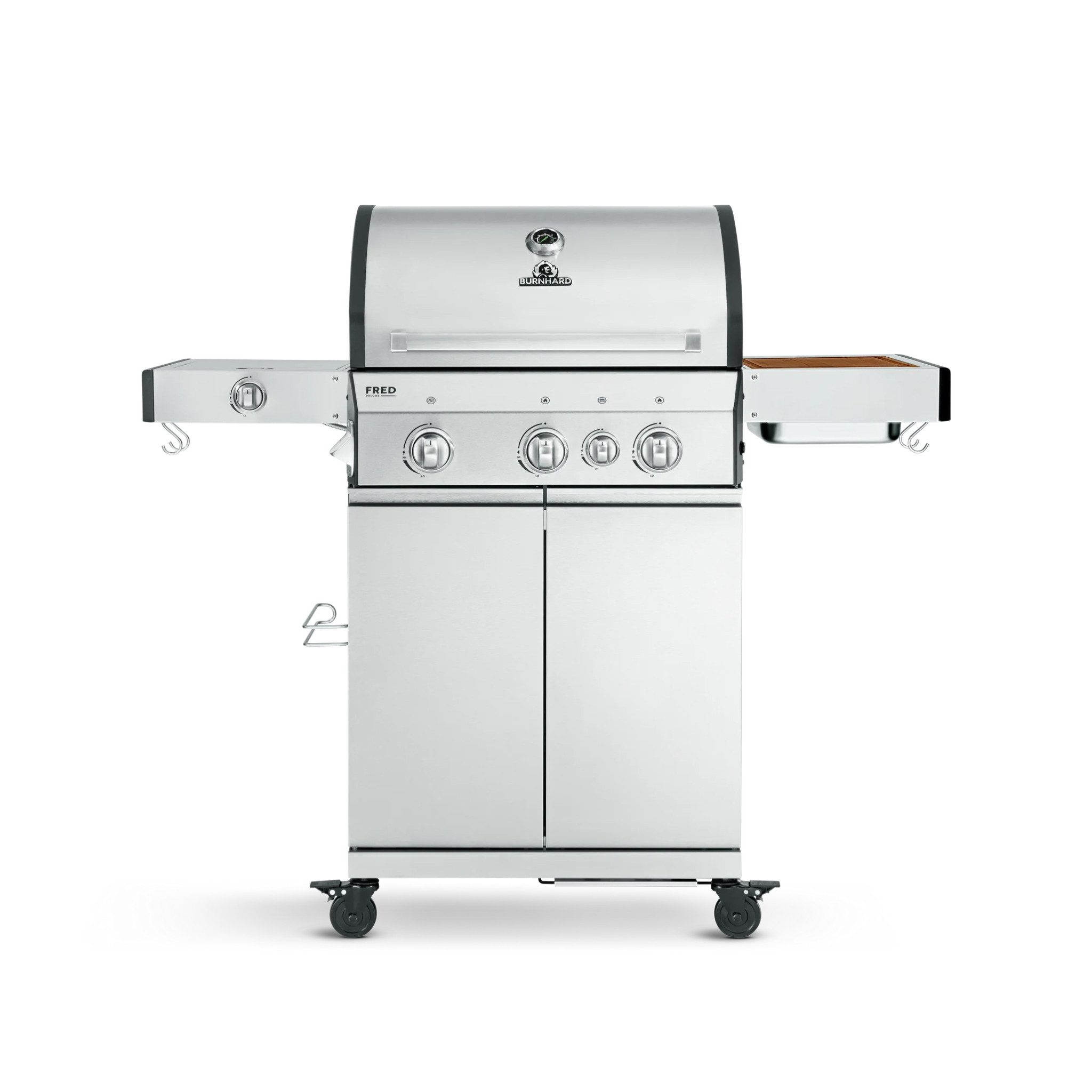 BURNHARD® Gasgrill FRED, 3-Brenner Gasgrill, Deluxe - Series 3, Series 3, 16,7 kW, Edelstahlrost - Deluxe Edelstahl