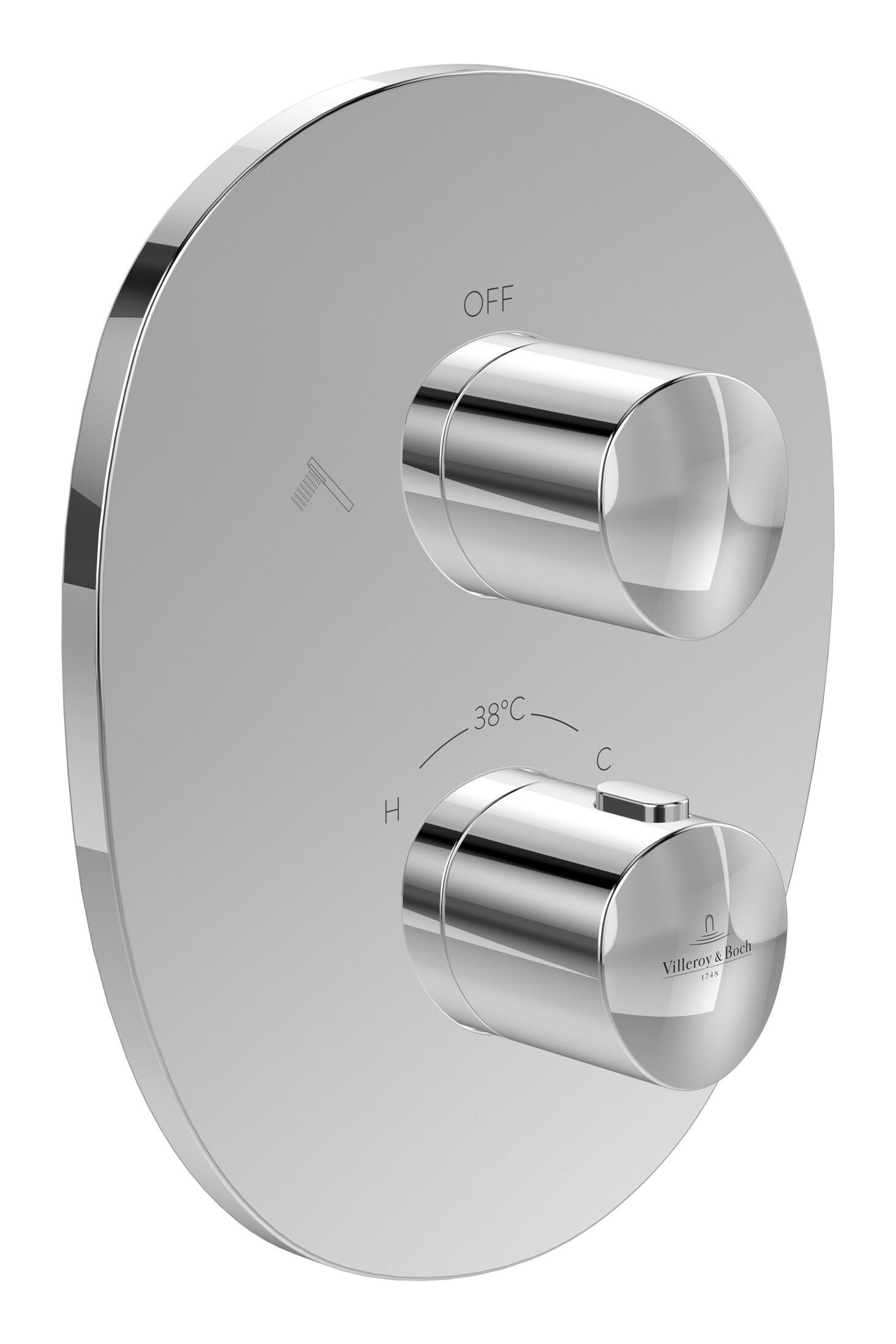 Villeroy & Boch Unterputzarmatur Antao Unterputz-Thermostat, mit Umsteller, Wandmontage
