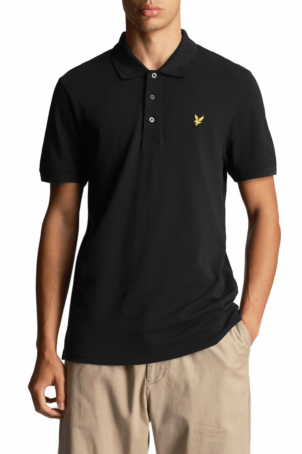 Lyle & Scott Poloshirt Aus 100% Baumwolle, Normale Passform Schwarz