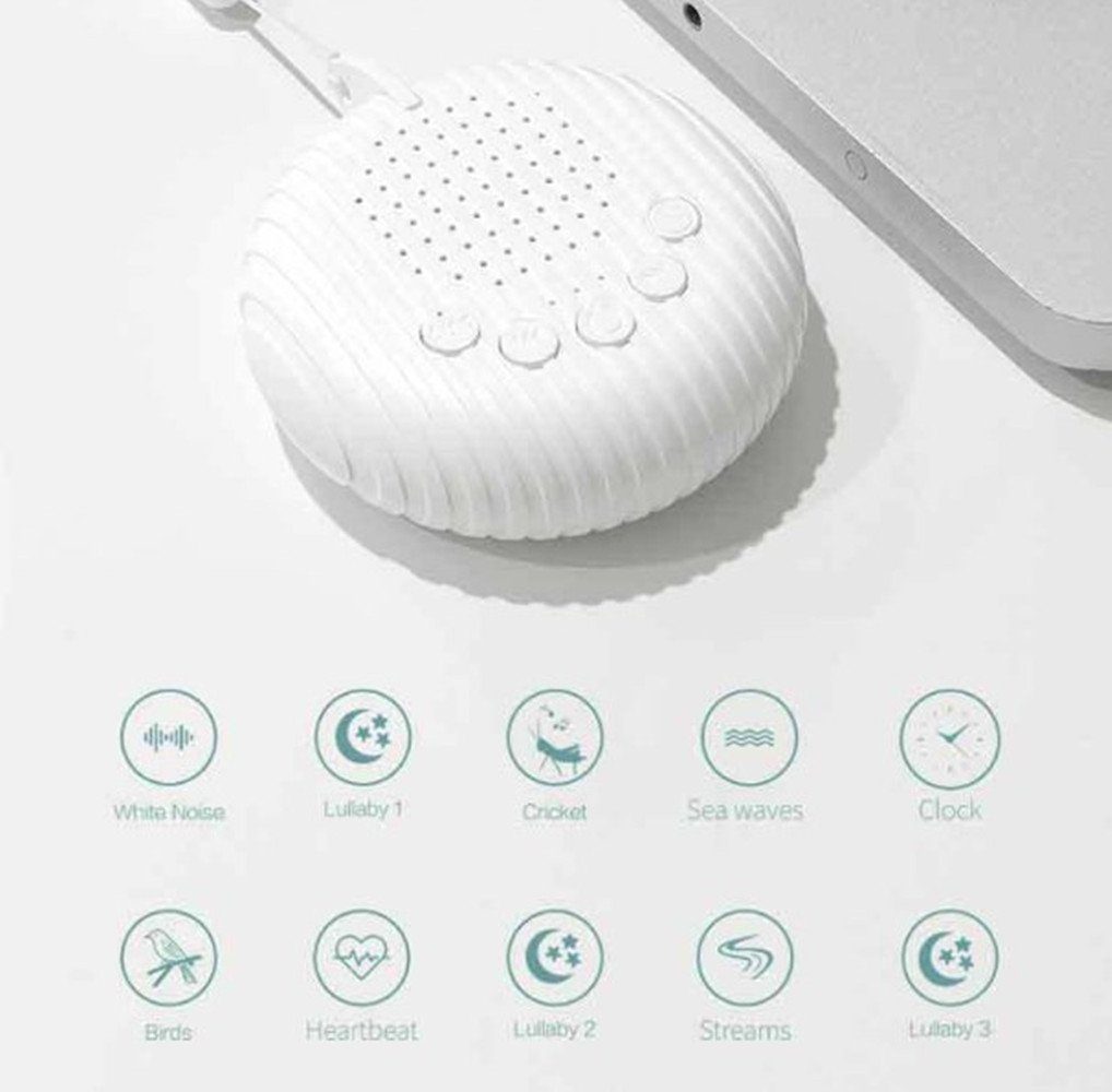 XDOVET White Sound Einschlafhilfe Geräusche,Tragbarkeit) Machine Baby 1 Schlaftherapie - Lautsprecher (mit Nachtlicht,Beruhigende Noise