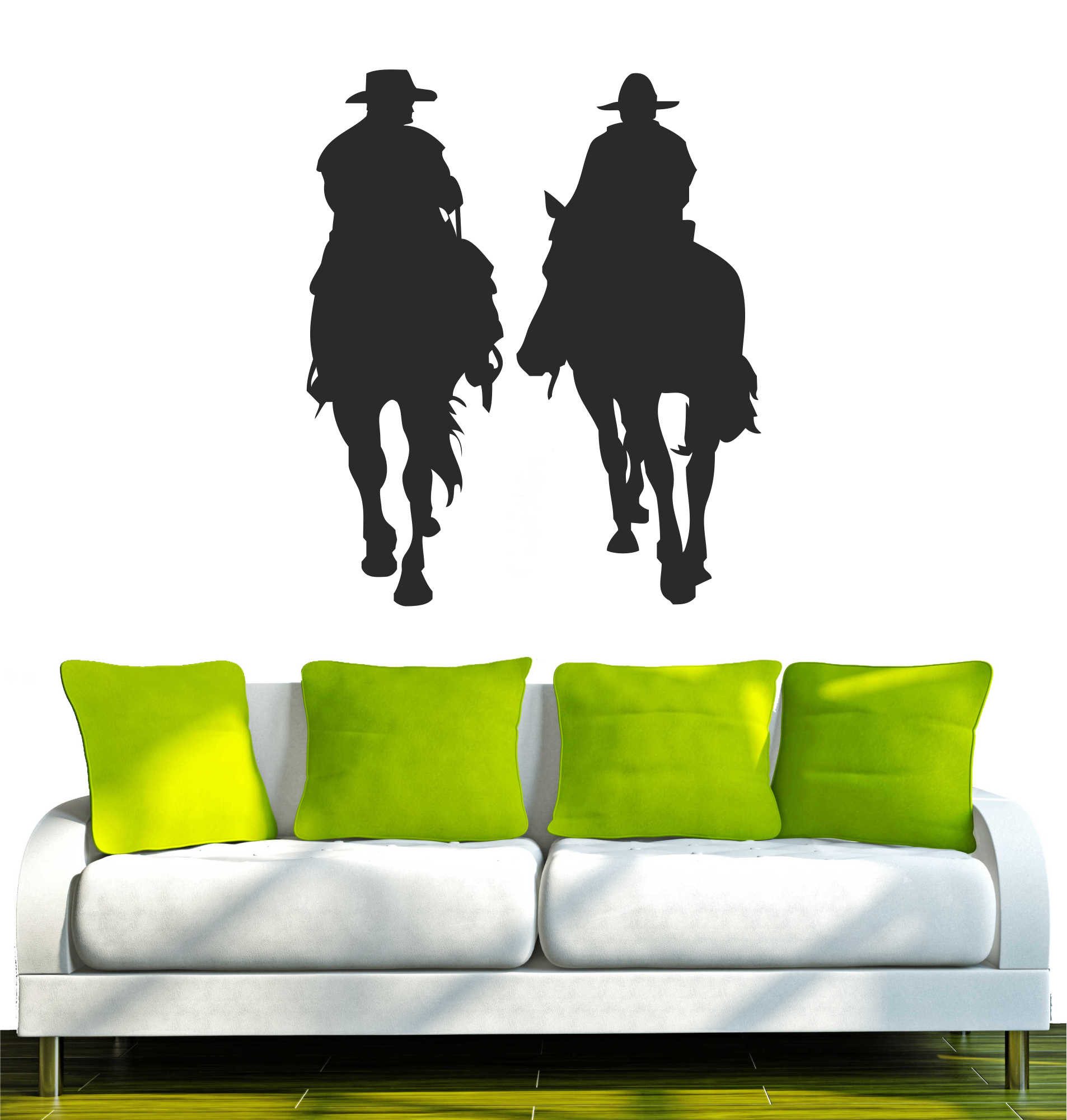 INDIGOS UG Wandtattoo Wandtattoo - Wandaufkleber - w026 Cowboy Western