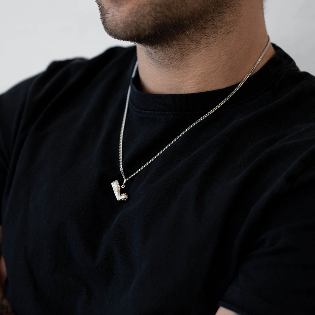 Materia Kettenanhänger Fußball / Fußballschuh mit Ball Silber KA-70, 925 St günstig online kaufen