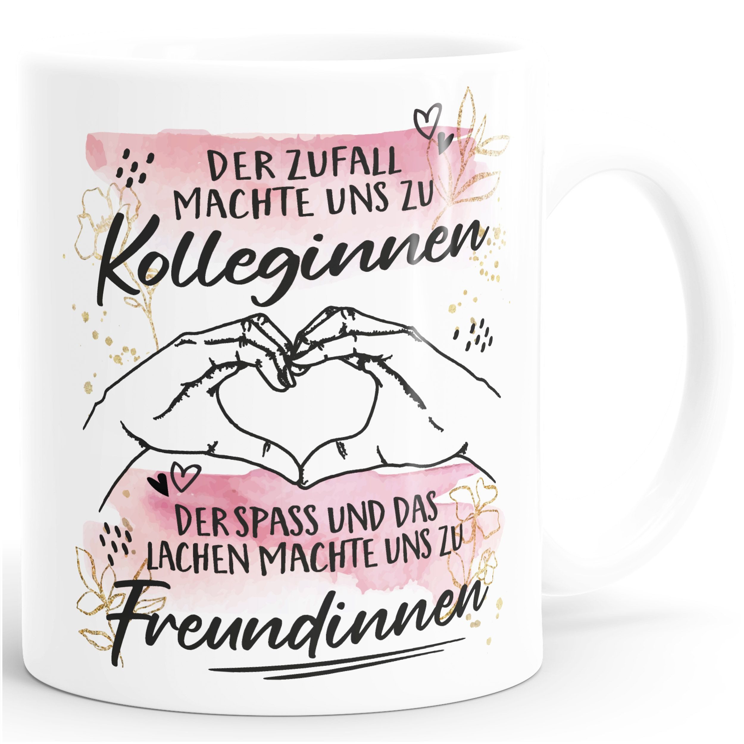 SpecialMe Tasse Kaffee-Tasse Der Zufall machte uns zu Kolleginnen Freundinnen Tasse, Keramik