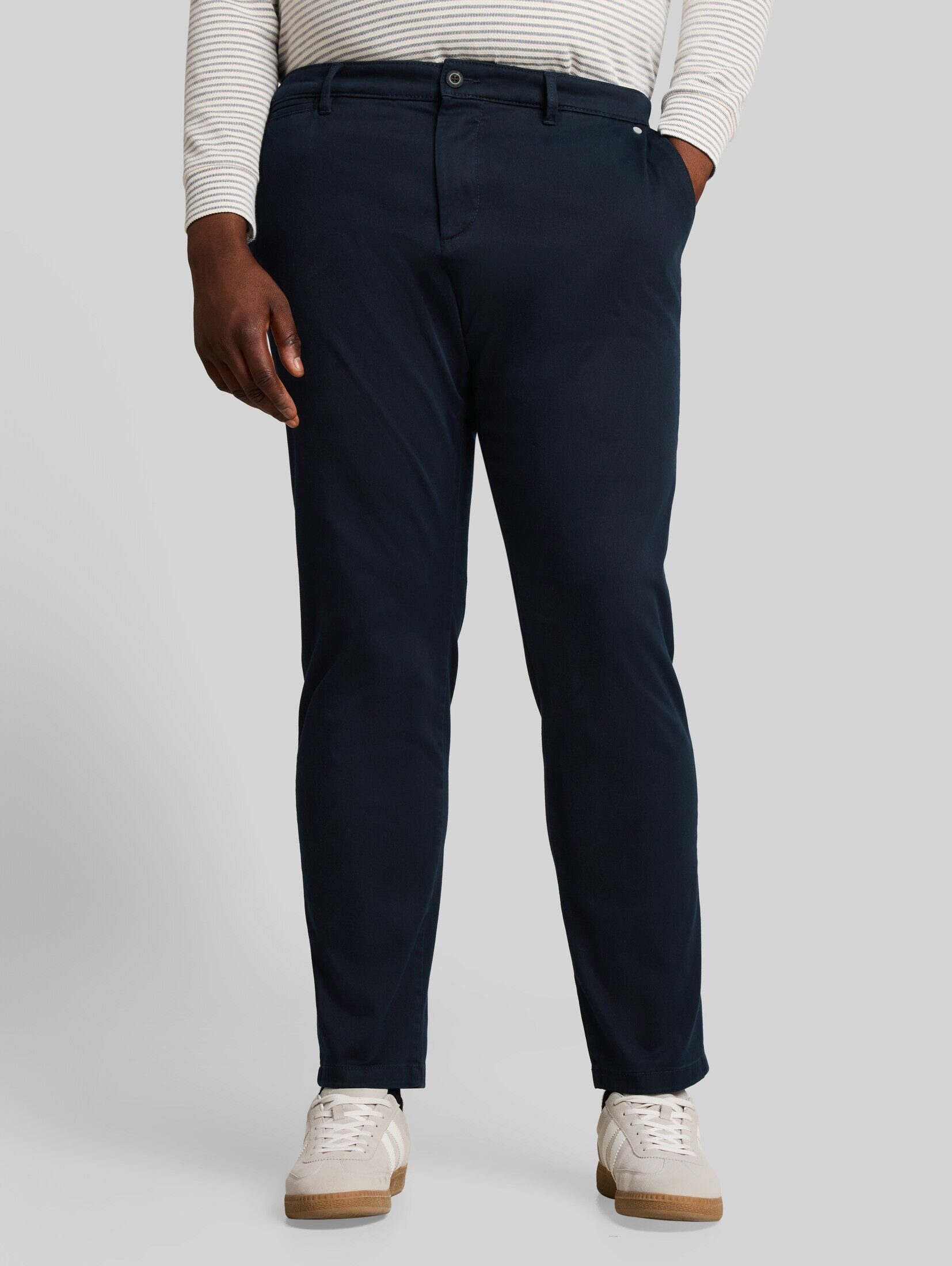 TOM TAILOR PLUS Chinohose Hosen & Chino Plus Size - Regular Fit Chino Hose im Washed-Look