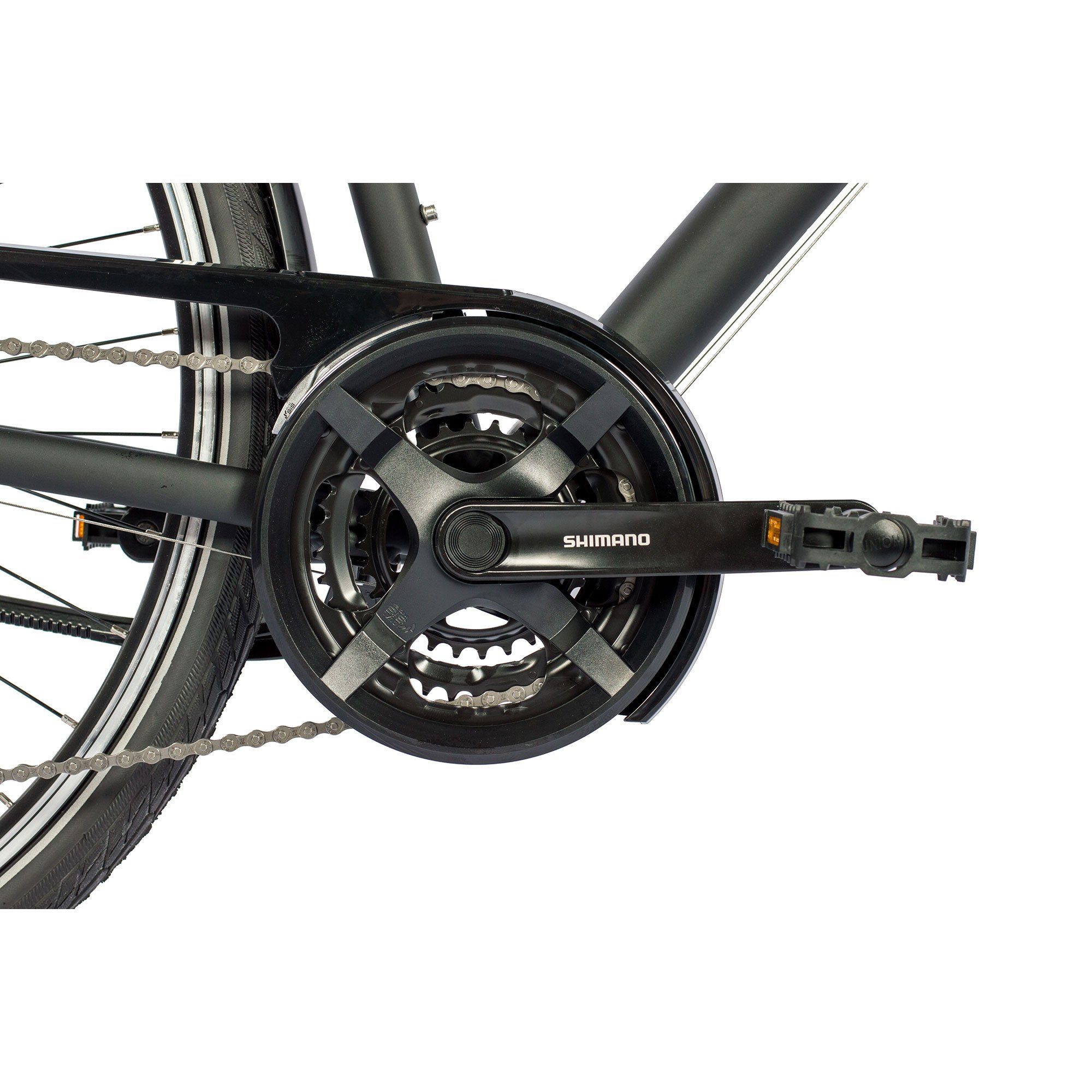 Airtracks Trekkingrad Herren Trekking Fahrrad 28 Zoll Trekkingrad TR.2825, 24 Gang SHIMANO ALIVIO RD-M3100 SGS Schaltwerk, Kettenschaltung, Schwarz Matt - Rahmenhöhen 52cm, 56cm & 60cm » Mod. 2026