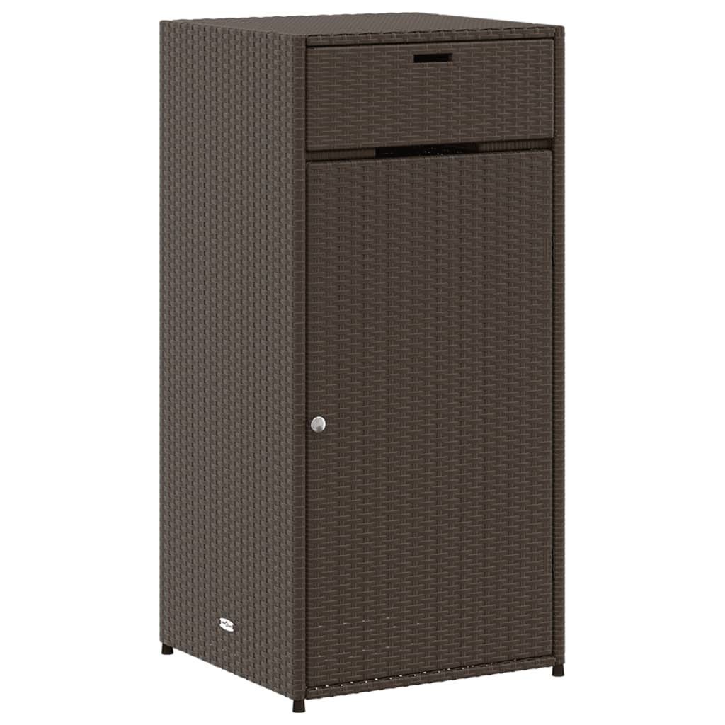 vidaXL Garten-Geräteschrank Braun - 55 x 55 x 111 cm Gartenschrank Braun 55x55x111 cm Polyrattan