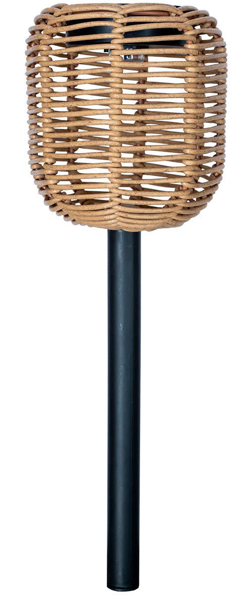 Luxform Gartenleuchte Luxform Stake Light Rattan, LED fest integriert, Warmweiß, LED-Gartenleuchte, inkl. Fernbedienung, Timerfunktion, aus Kunststoff