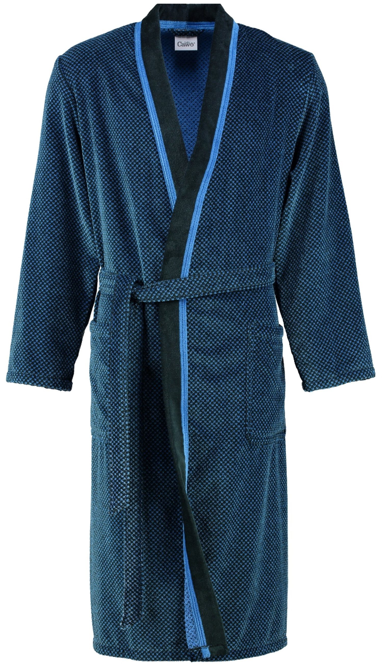 Cawö Herrenbademantel 4839, Langform, Baumwolle, Kimonoform, Gürtel, Kimono günstig online kaufen