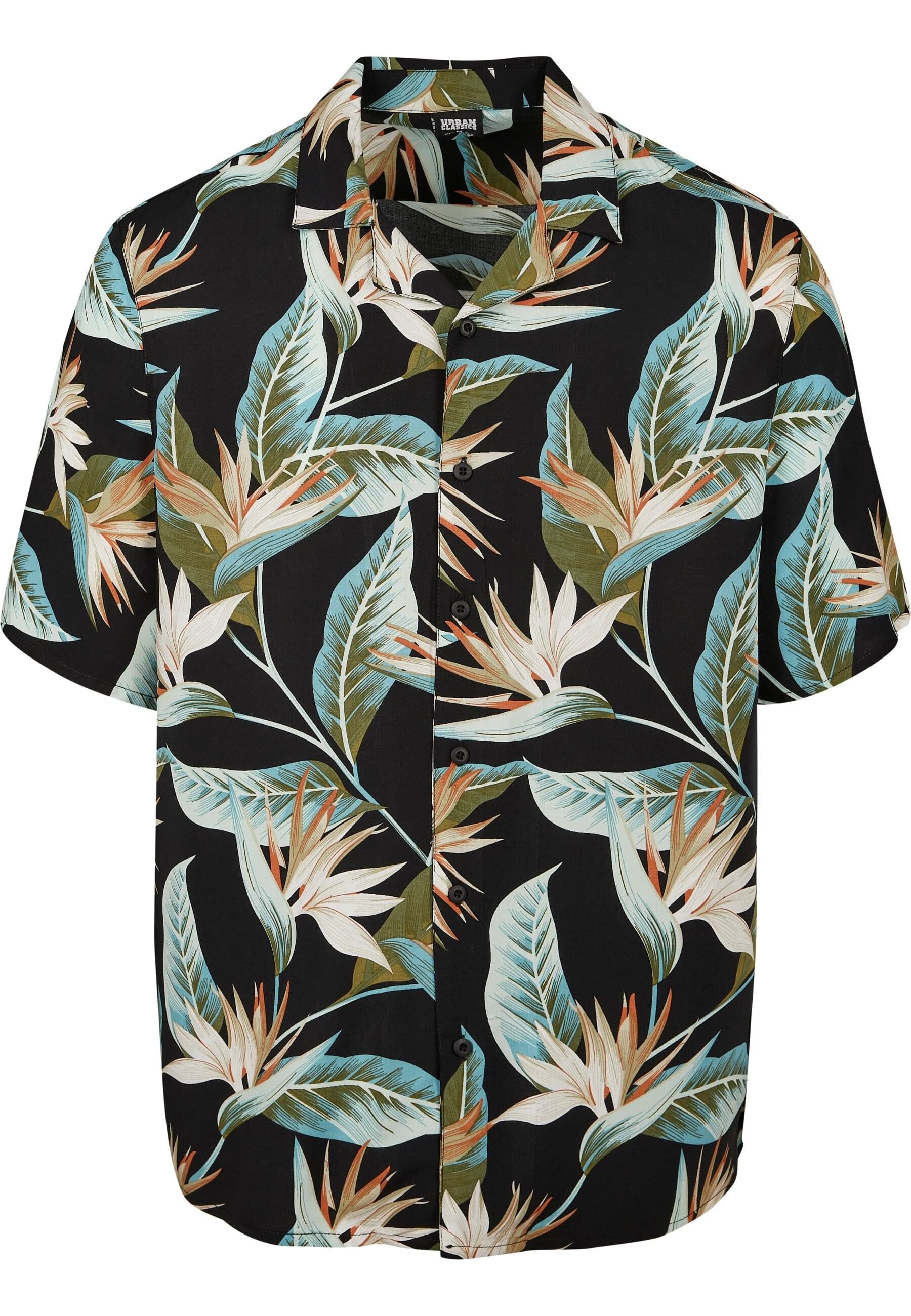 URBAN CLASSICS Langarmhemd Urban Classics Herren Blossoms Resort Shirt (1-t günstig online kaufen