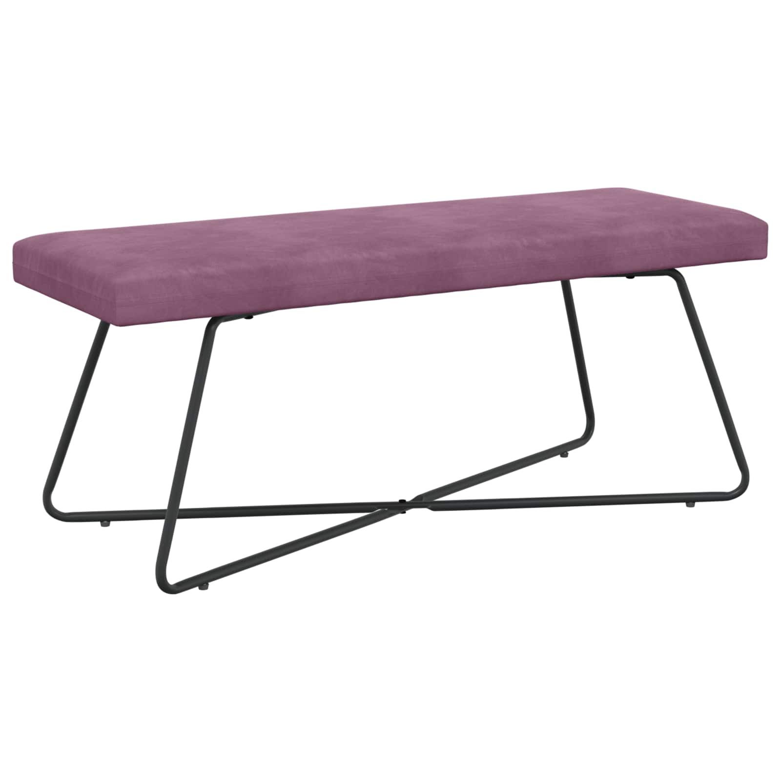 vidaXL Sitzbank Bank Lila 110 x 40 x 45 cm Samt (1-St)