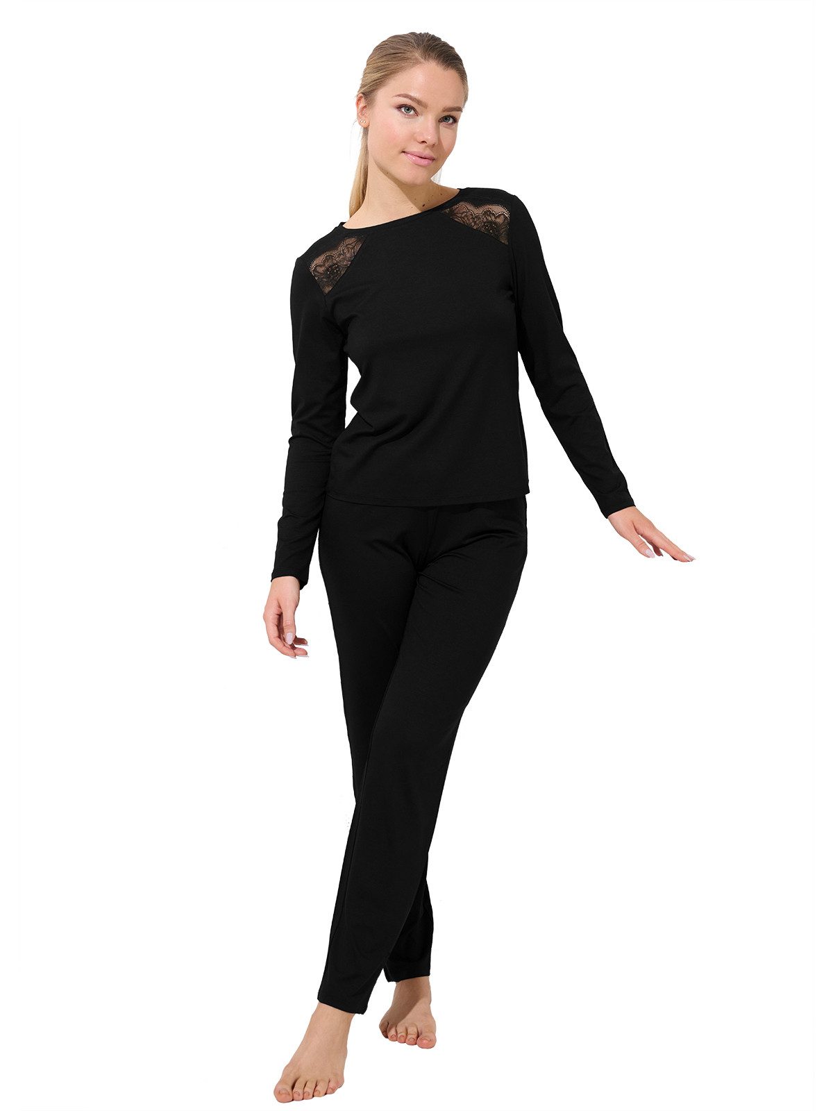 Lisca Pyjama Pyjama langarm Evelyn (Packung, 1 tlg) - günstig online kaufen