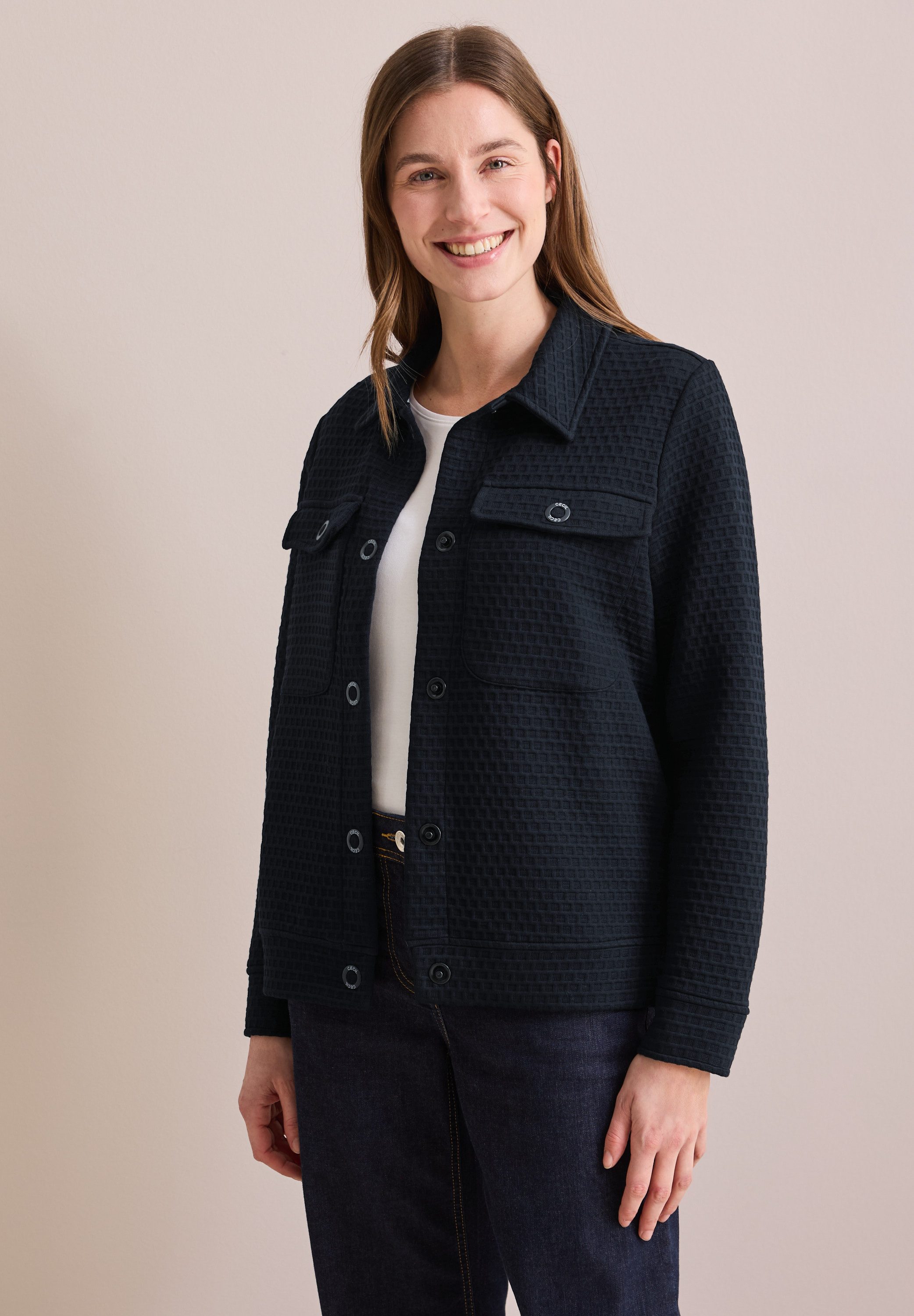 CECIL Kurzjacke aus elastischem Materialmix günstig online kaufen