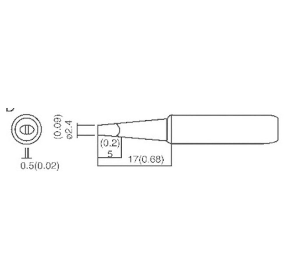 Thumbnail - TOOLCRAFT Lötkolben TOOLCRAFT Lötspitze Meißelform Spitzen-Größe 2.4 mm Spitzen-Länge 17, TO-4941105