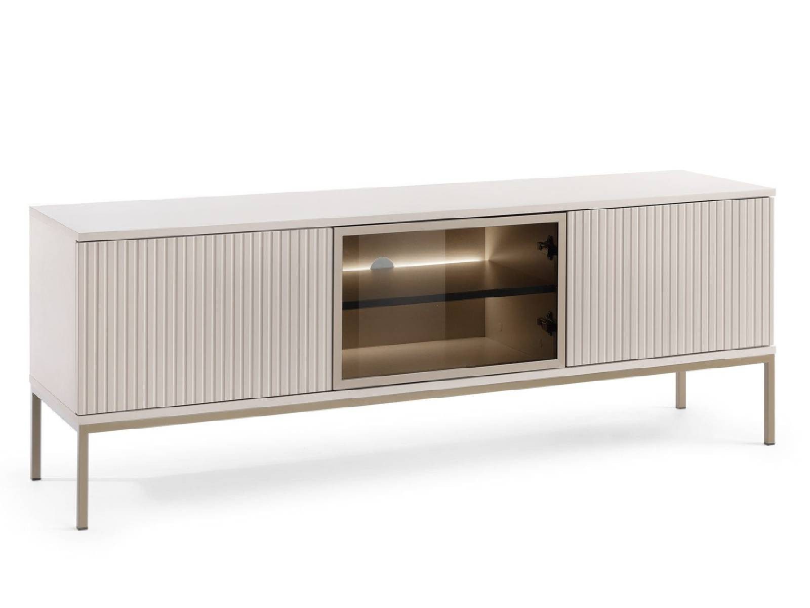 yourhouse24 TV-Schrank Sento RTV154 mit LED-Beleuchtung, Kaschmir Untergest günstig online kaufen