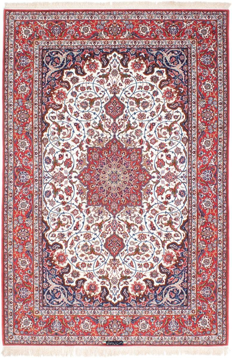 Nain Trading, mm 157x234 rechteckig, Handgeknüpfter 6 Isfahan Höhe: Seidenkette Orientteppich Orientteppich,