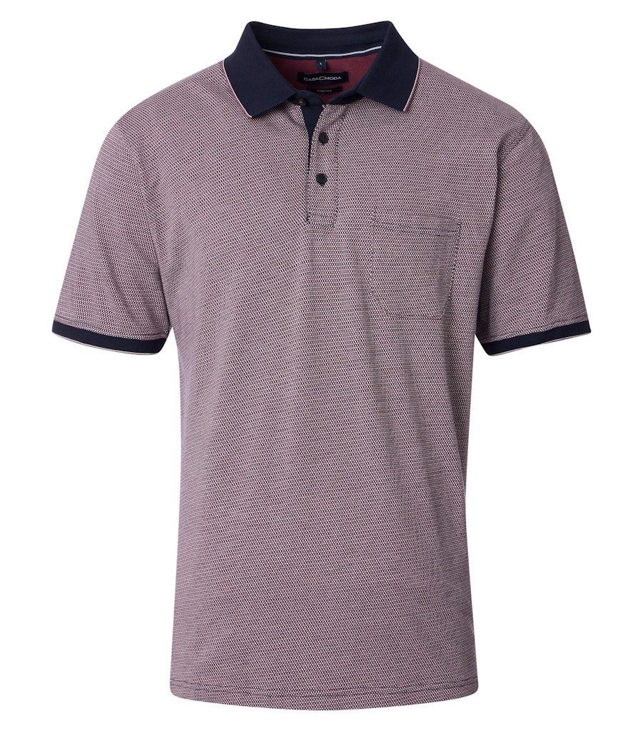 Poloshirt CASAMODA Polo-Shirt gemustert