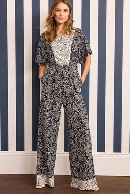 Next Jumpsuit Jumpsuit mit V-Ausschnitt und weitem Bein (1-tlg)