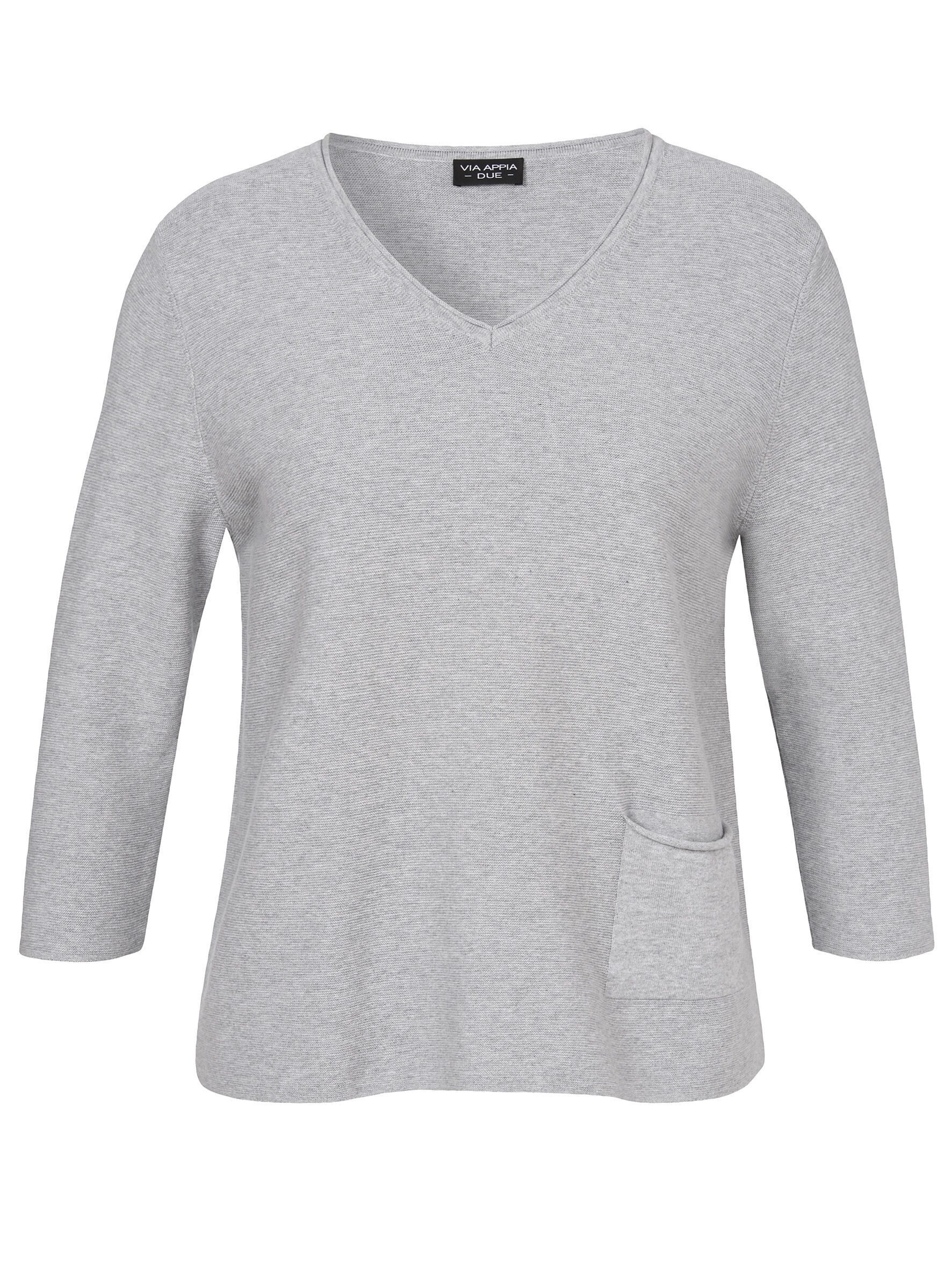 VIA APPIA DUE V-Ausschnitt-Pullover in Große günstig online kaufen