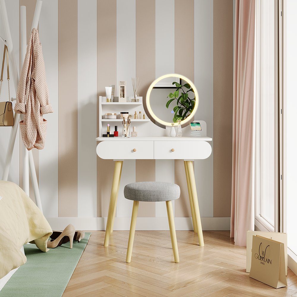 Vicco Schminktisch Edda, Weiß, 80 cm günstig online kaufen