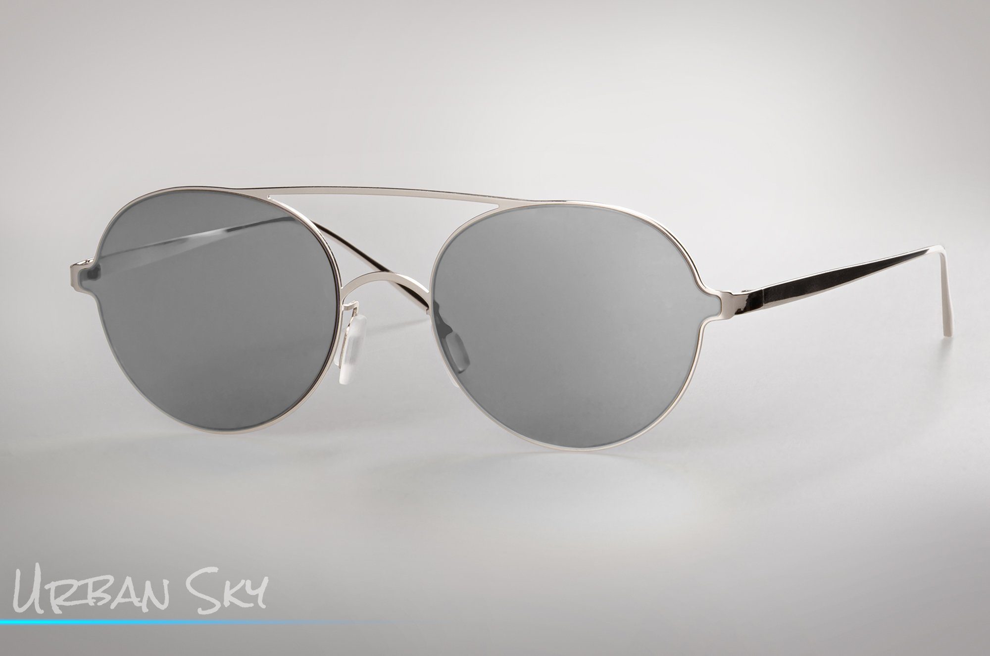 UrbanSky Sonnenbrille Doppelpack „Henry“ (2er-Pack, Sonnenbrillen-Set mit Einstecketuis) verspiegelte Metallbrillen Pilotenstil UV400