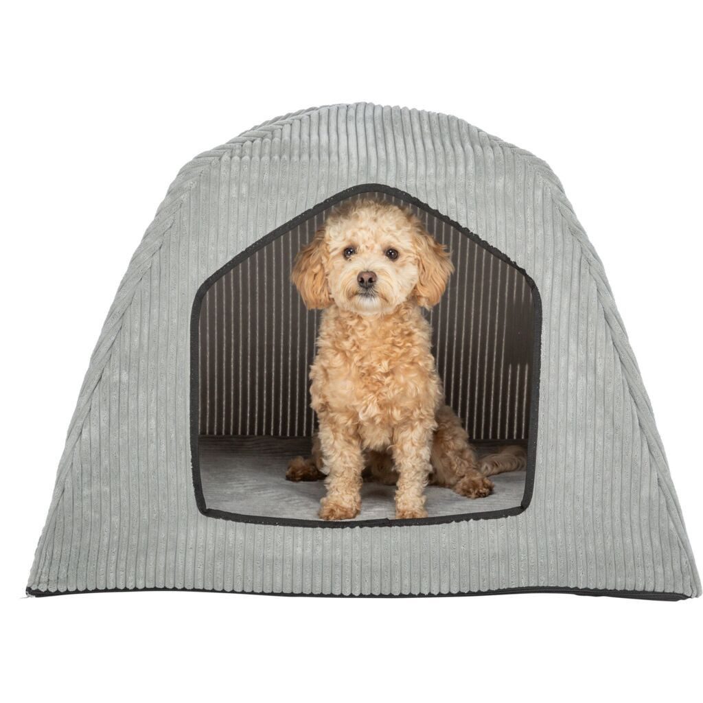 TRIXIE Tierhöhle Orthopädische Hundehöhle Jonna - hellgrau - 75 × 55 × 55 cm