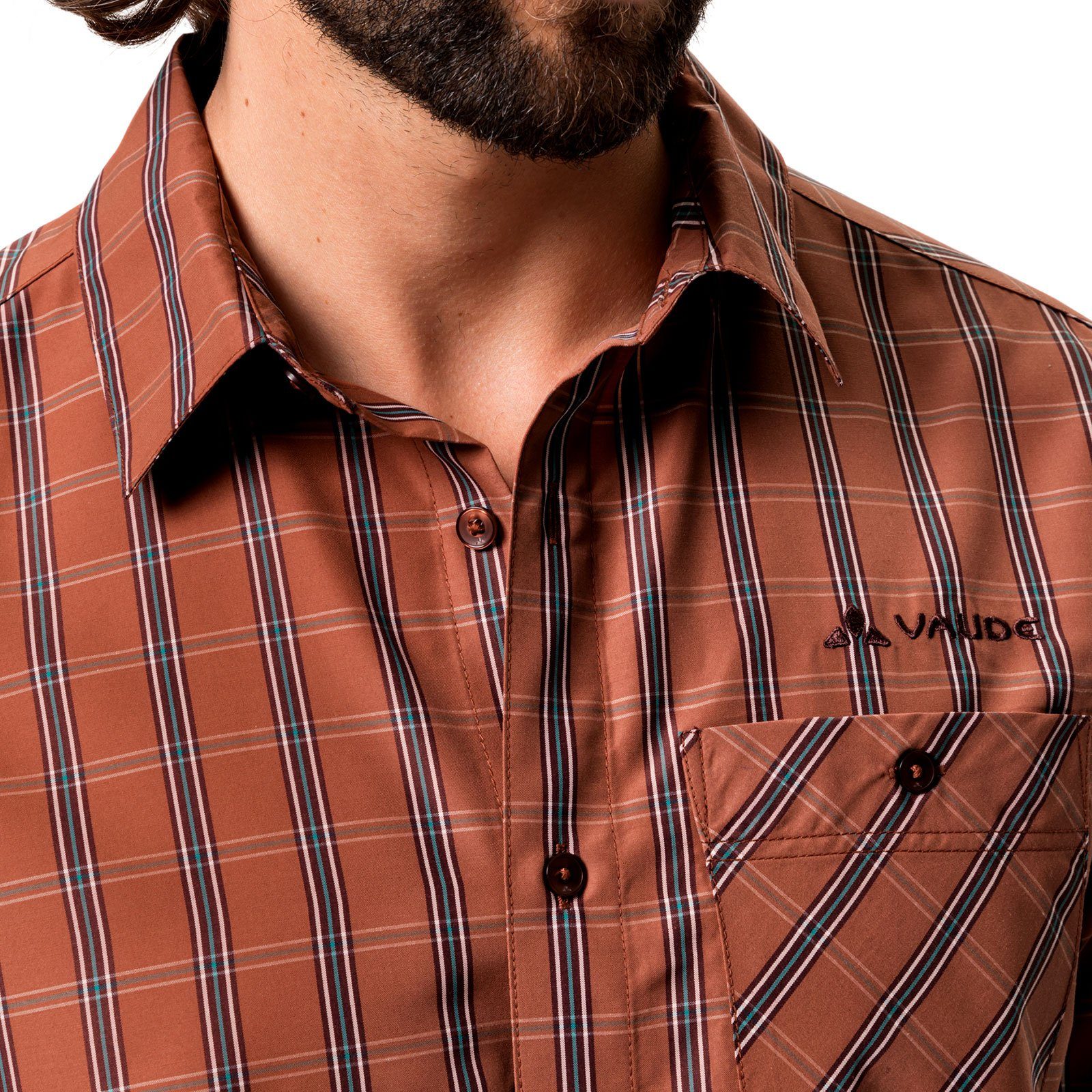 VAUDE Funktionshemd Albsteig Shirt III auburn aus hergestellt Holzfasern 42636-359