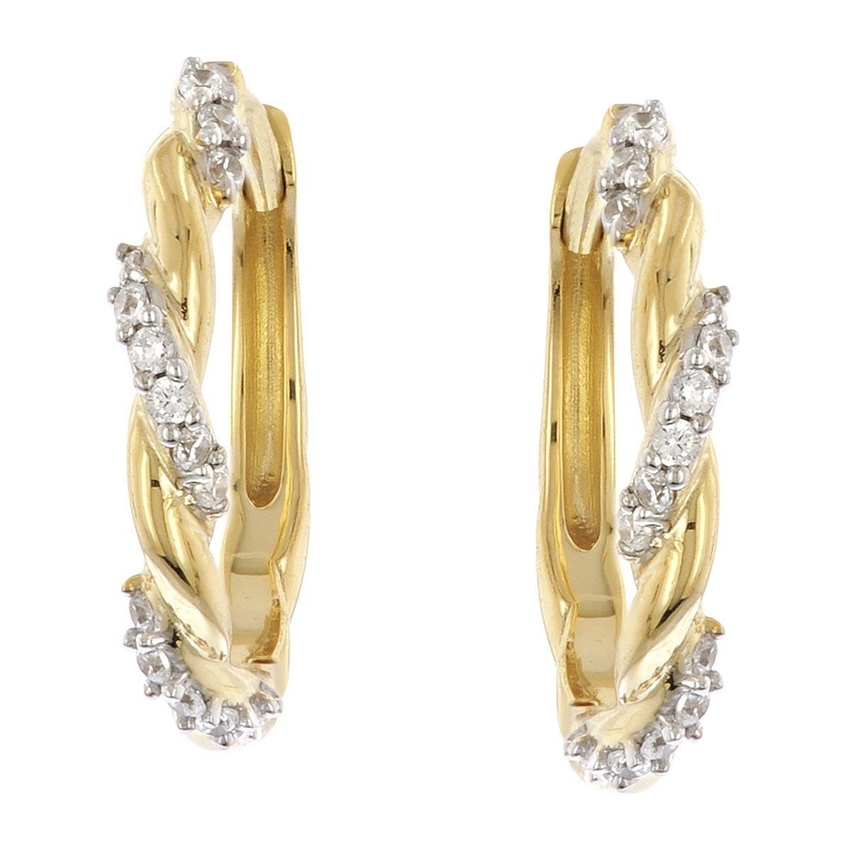 trendor Paar Creolen Damen-Gold 333/8K Klapp-Ø 15 mm günstig online kaufen