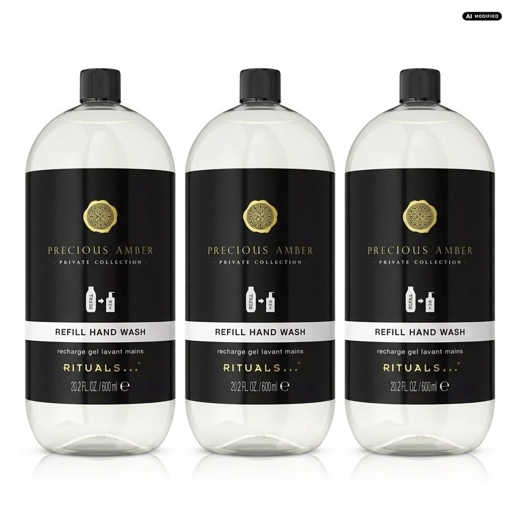 Rituals Flüssigseife Rituals Precious Amber Handseife Nachfüllpackung 3er Set, 1-tlg., Vorteilspack mit praktischen Nachfüllpackungen