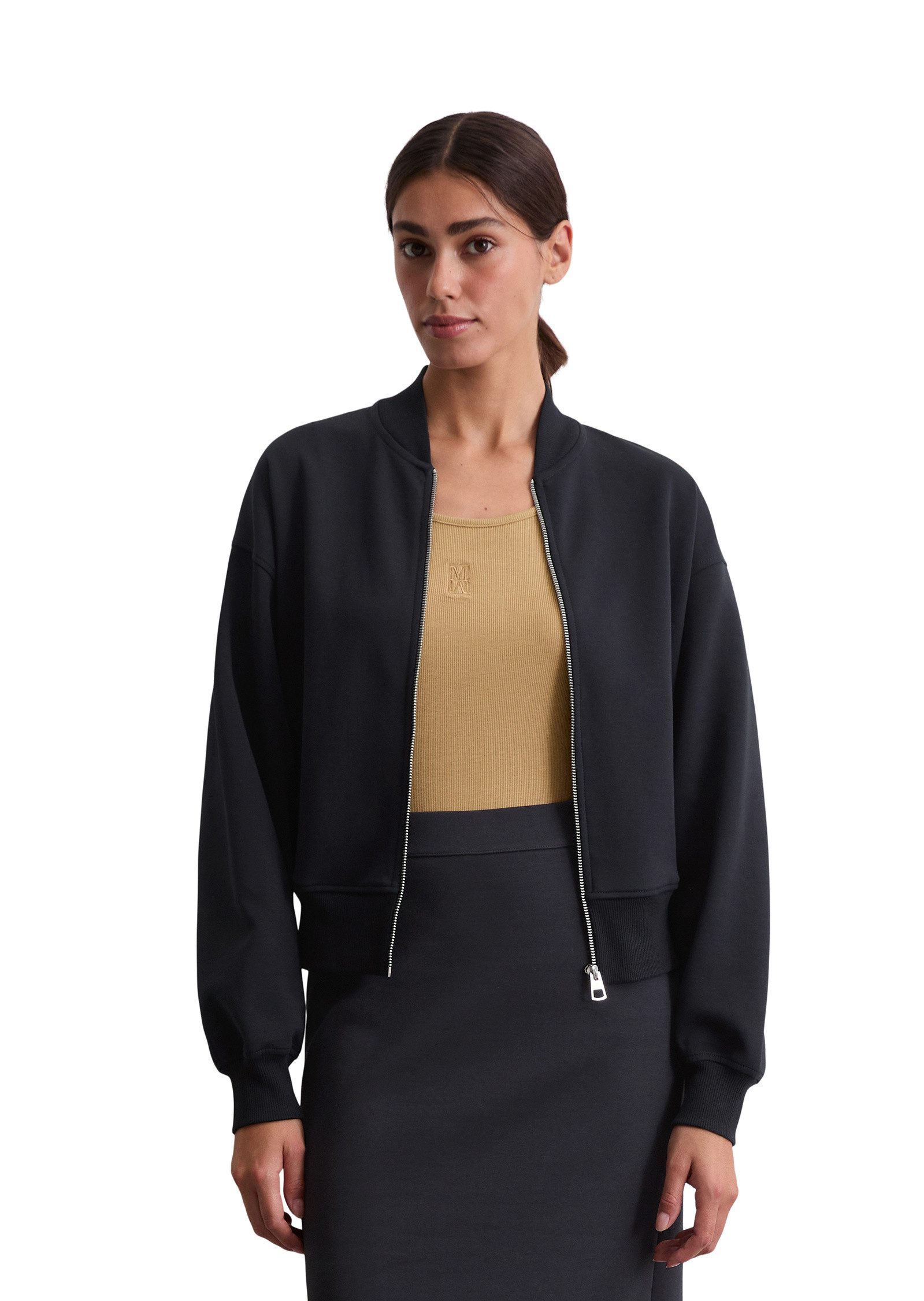 Marc O'Polo Sweatjacke aus Interlock-Jersey günstig online kaufen