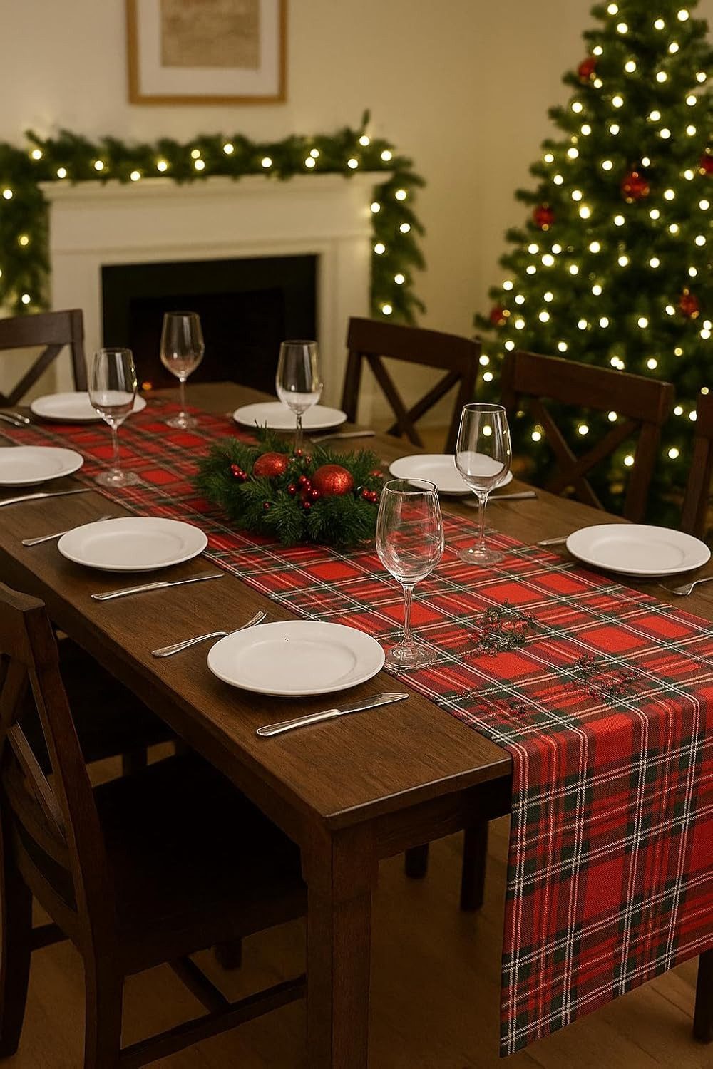 texpot Tischdecke Schottenkaro Узкие скатерти Tartan Weihnachten Karo (1-tlg)