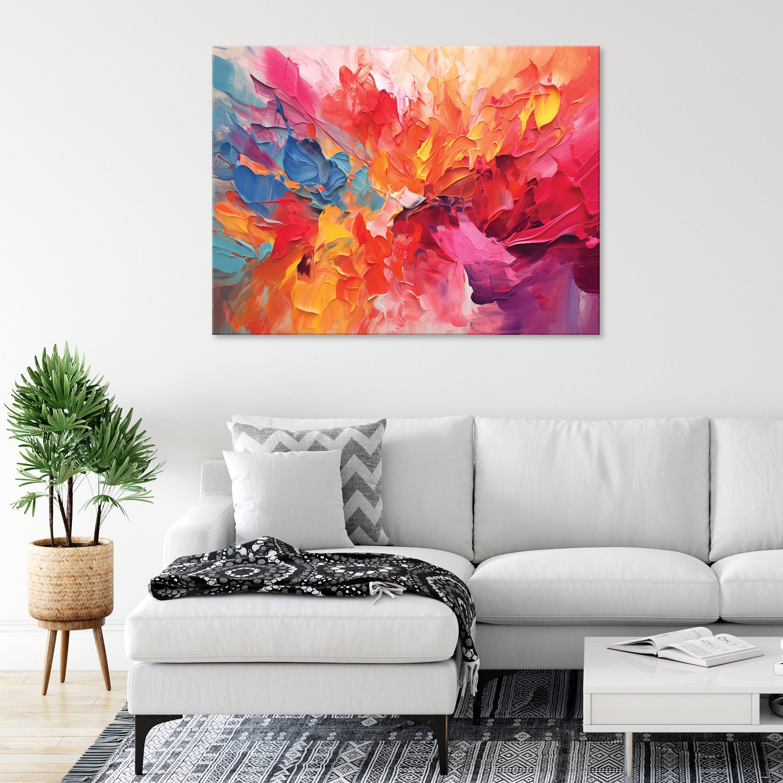 Wallarena Leinwandbild Abstrakt Kunst Bunte Modern Wandbild Groß Kunstdruck günstig online kaufen