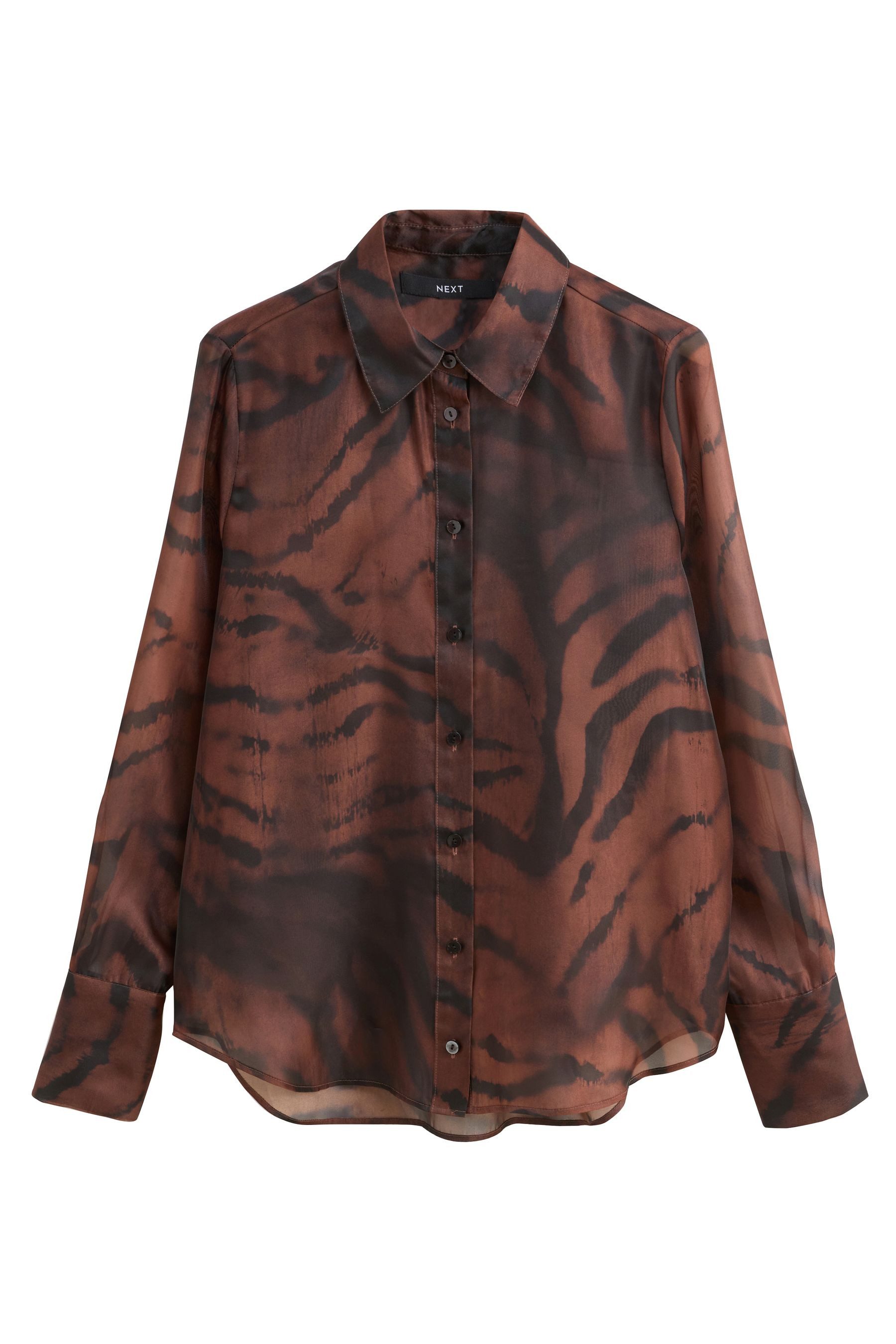 Next Langarmhemd Bluse mit langen transparenten Ärmeln (1-tlg)