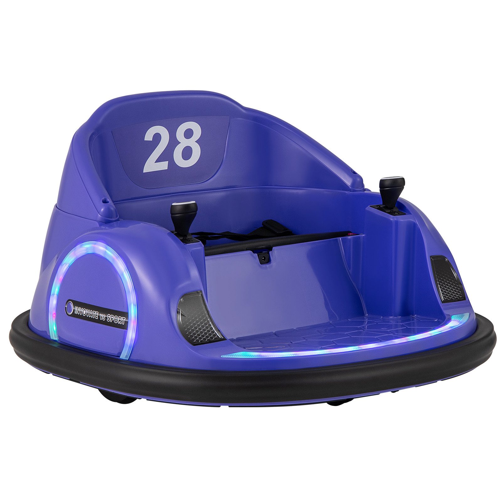COSTWAY Elektro-Kinderauto, Belastbarkeit 25 kg, Kinder Autoscooter mit USB, AUX-Anschluss