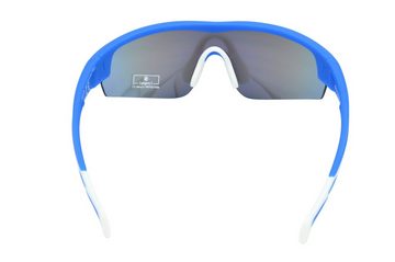 Gamswild Sportbrille UV400 Sonnenbrille Fahrradbrille Skibrille TR90 Damen Herren, Modell WS2436 in, blau, schwarz, weiß