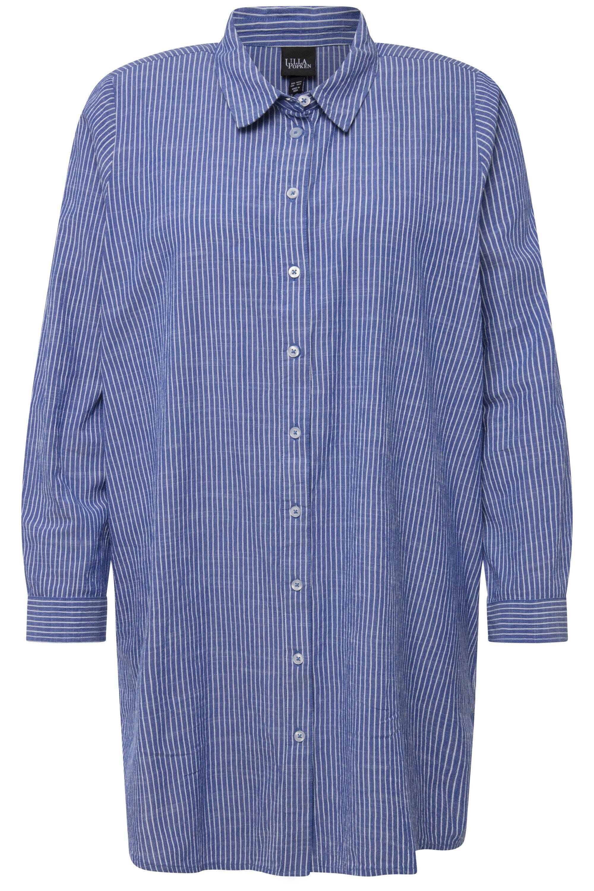 Ulla Popken Longbluse Longbluse Streifen A-Linie günstig online kaufen