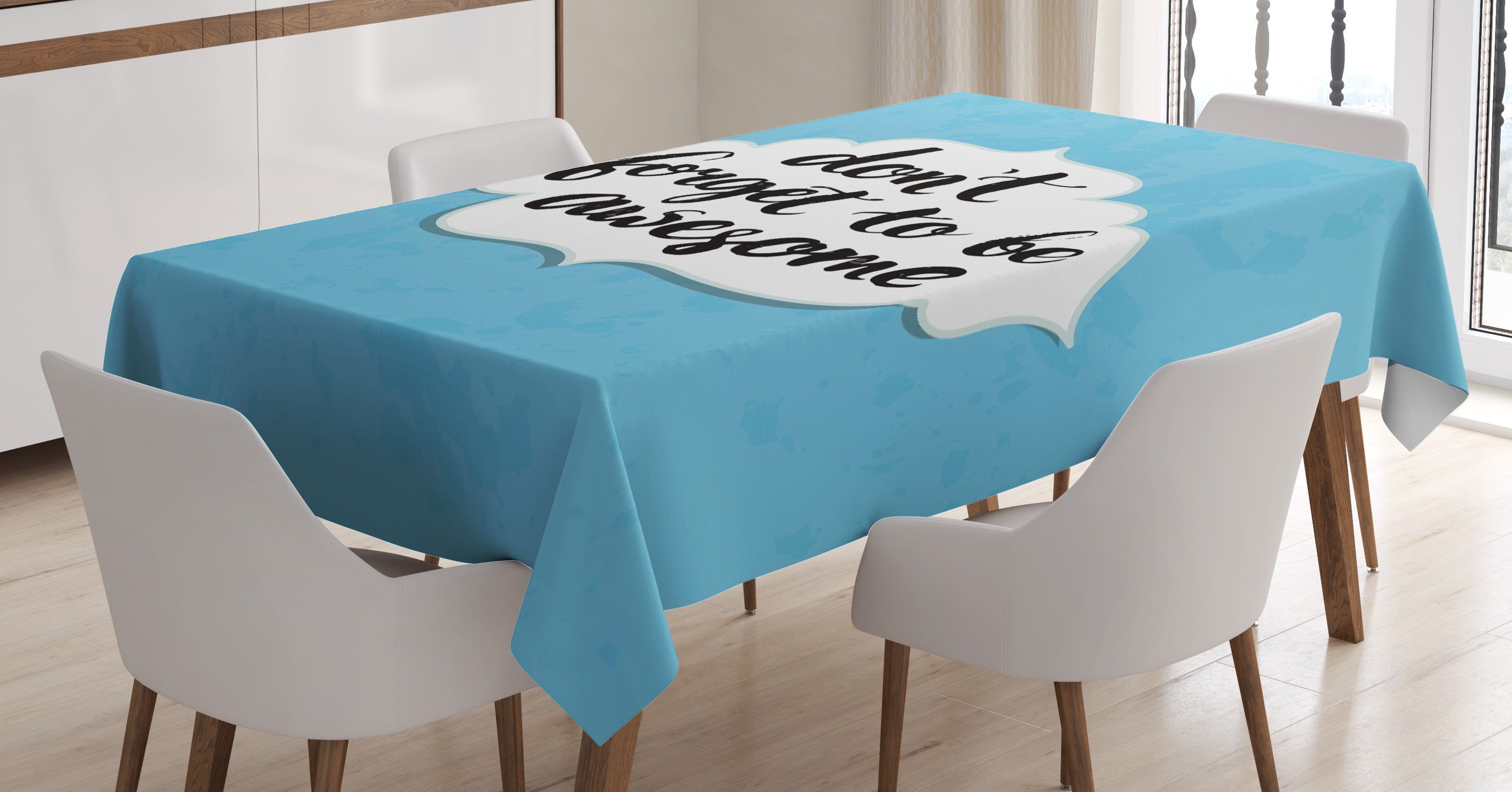 Abakuhaus Tischdecke Farbfest Waschbar Für den Außen Bereich geeignet Klare Farben, motivational Seien Sie Wörter