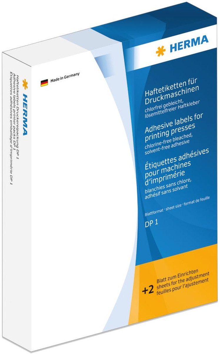 HERMA Etiketten Haftetiketten für Druckmaschinen DP1 40mm weiß VE=1000 Stück