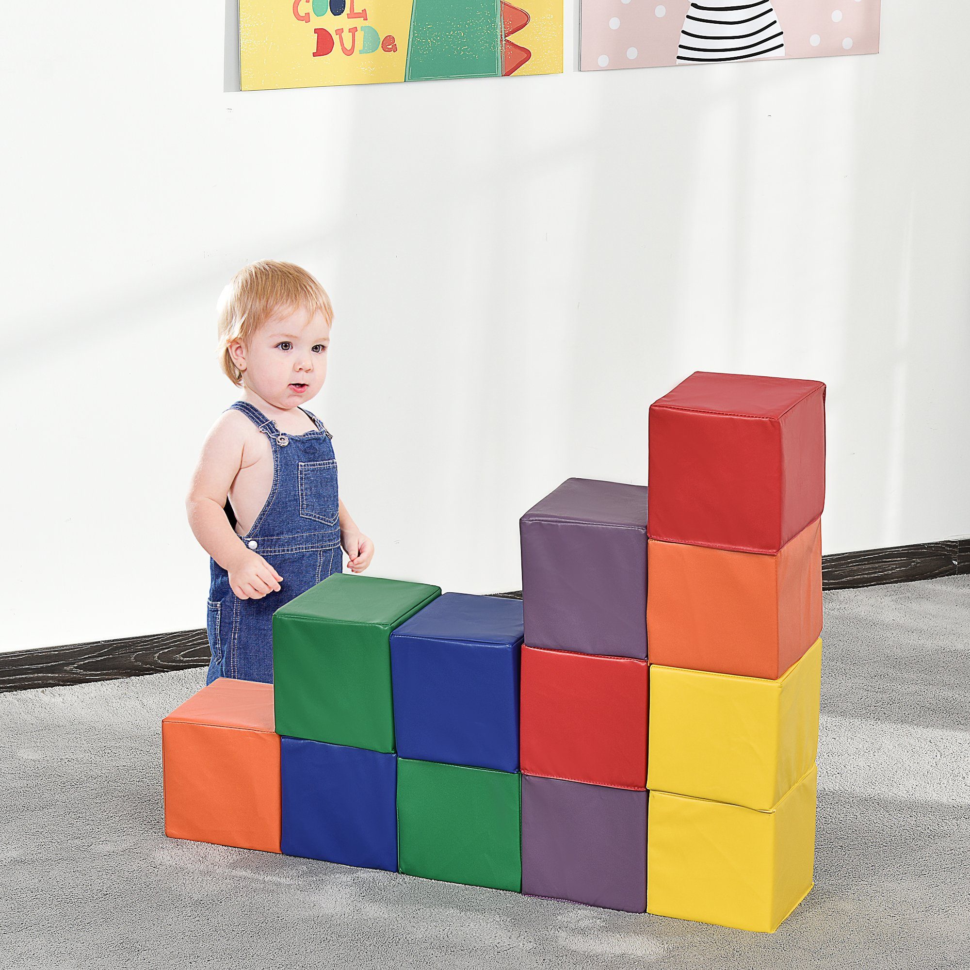 HOMCOM Schaumstoffblöcke als 12-teiliges Set Spielbausteine – Bild 4 von 5