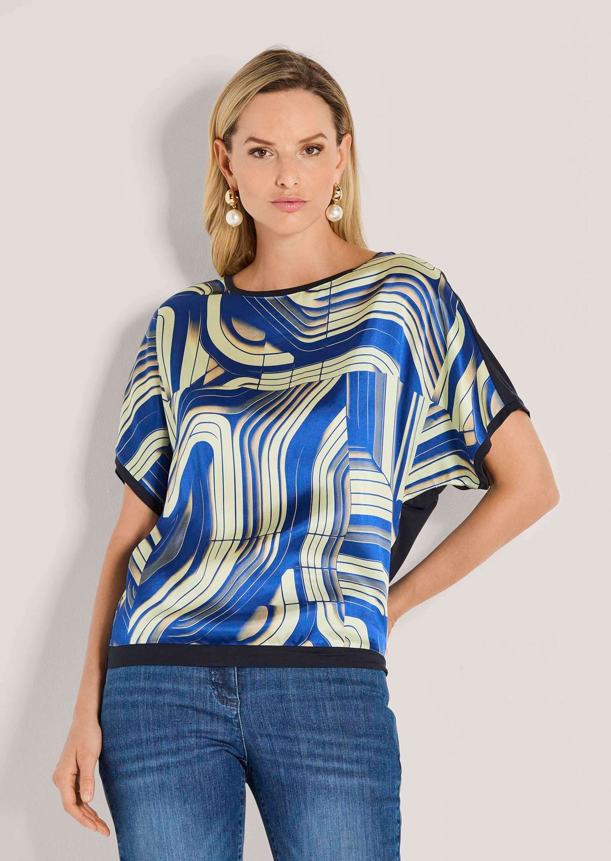 Kurzarmshirt Elegantes Oberteil mit Grafik-Print