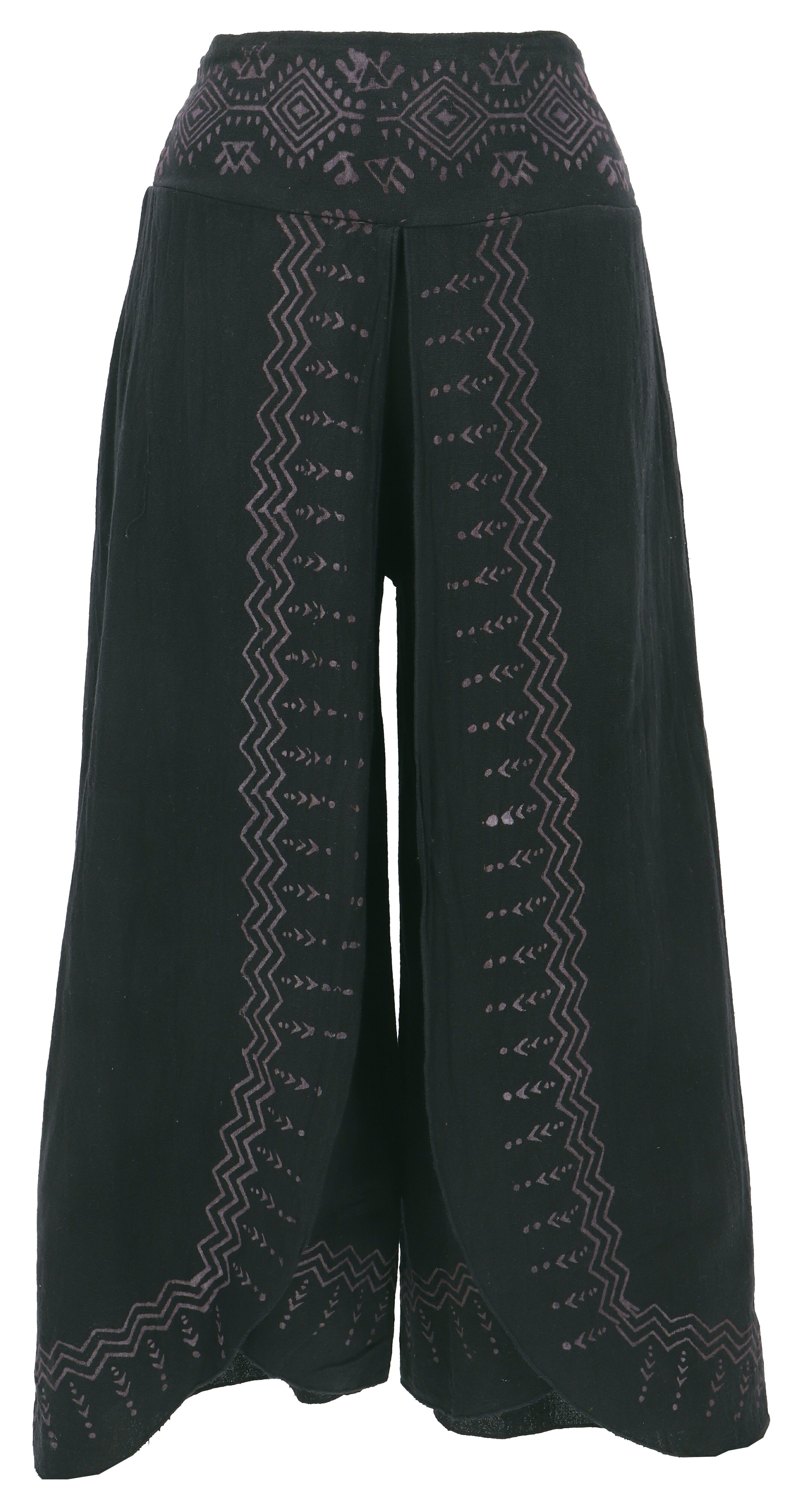 Guru-Shop Relaxhose Palazzohose, Hosenrock, bedruckte natürliche.. alternat günstig online kaufen