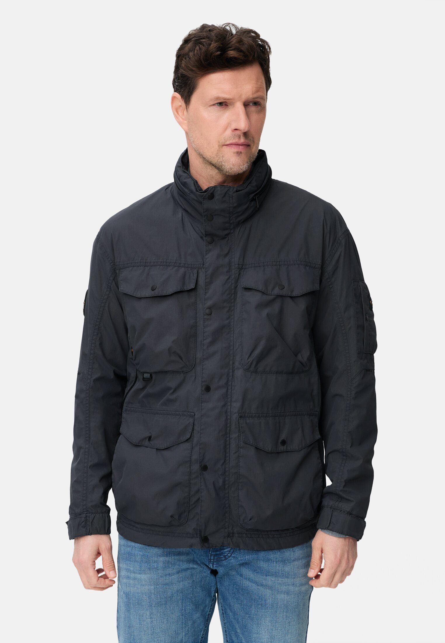 camel active Outdoorjacke mit Roll-up Kapuze Langarm