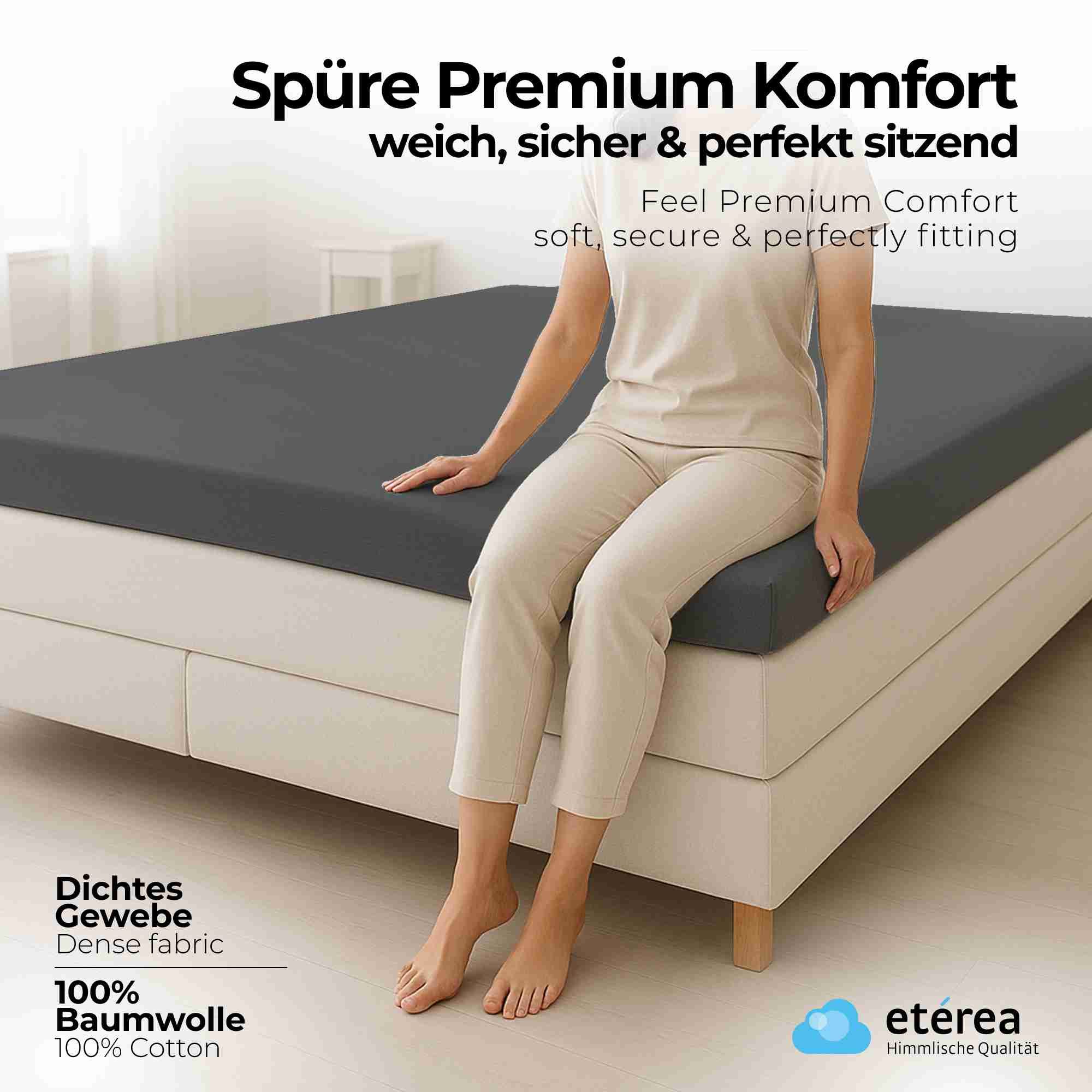etérea Himmlische Qualität Spannbettlaken etérea Comfort Jersey Topper Span günstig online kaufen